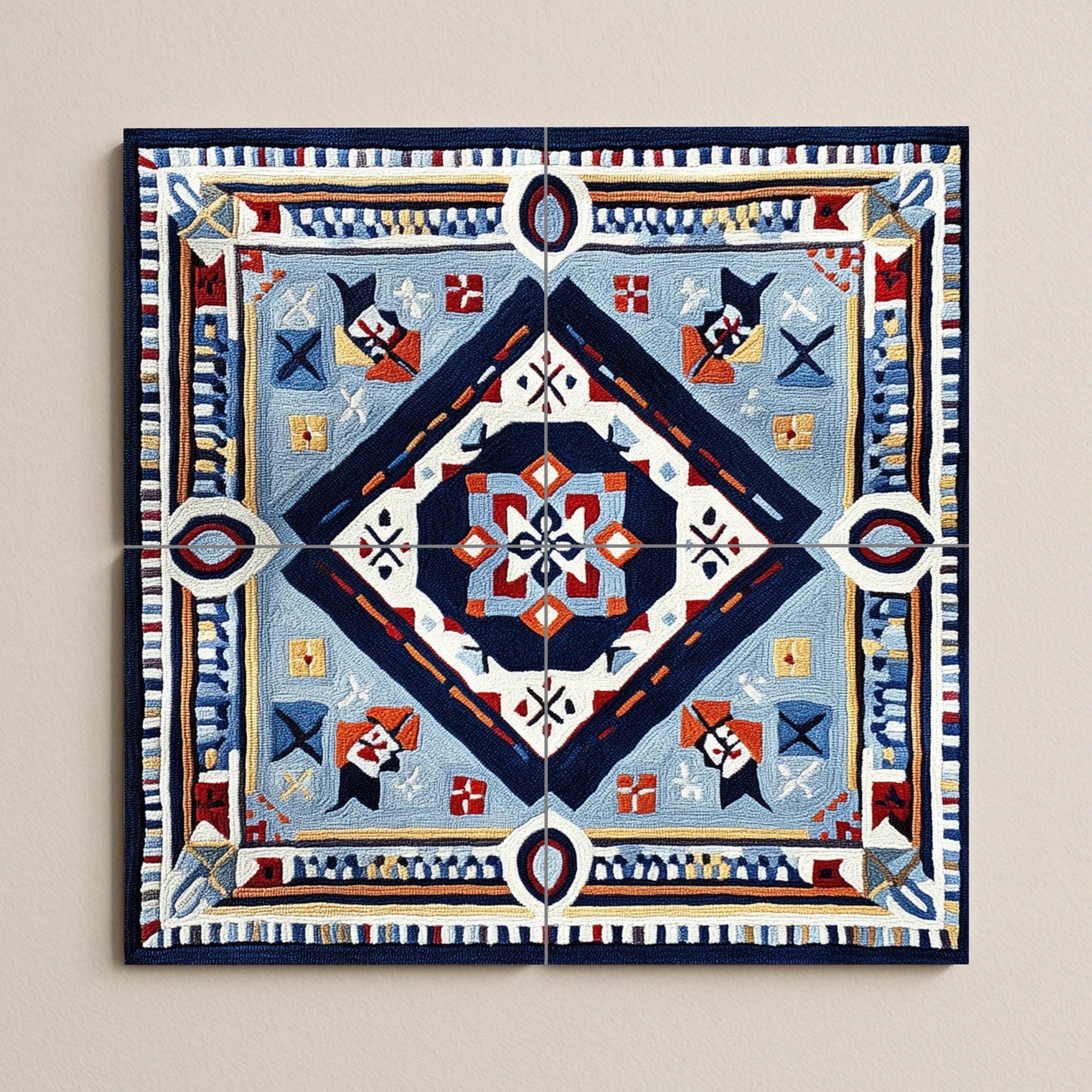 Geometrico abstracto · Murale Ceramico — Decoro d'Arte Popolare