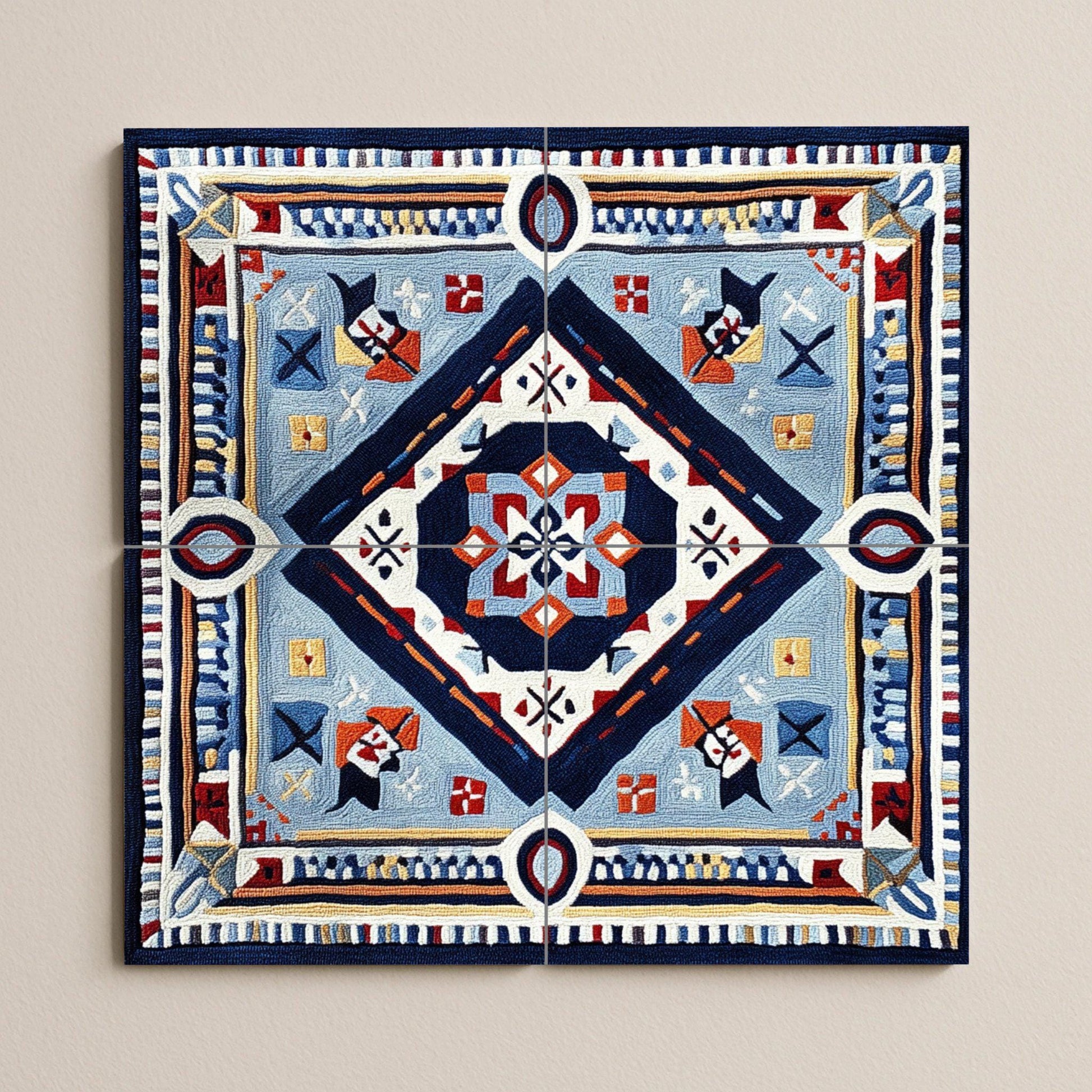 Geometrico abstracto · Murale Ceramico — Decoro d'Arte Popolare