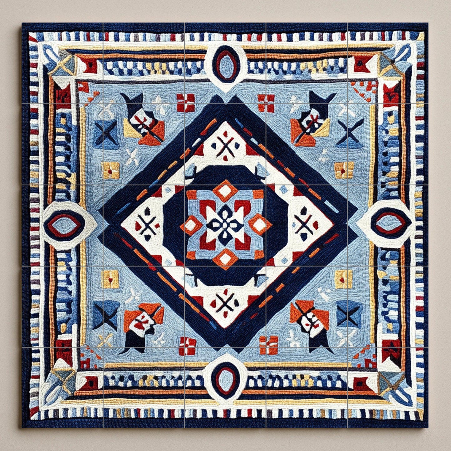 Geometrico abstracto · Murale Ceramico — Decoro d'Arte Popolare