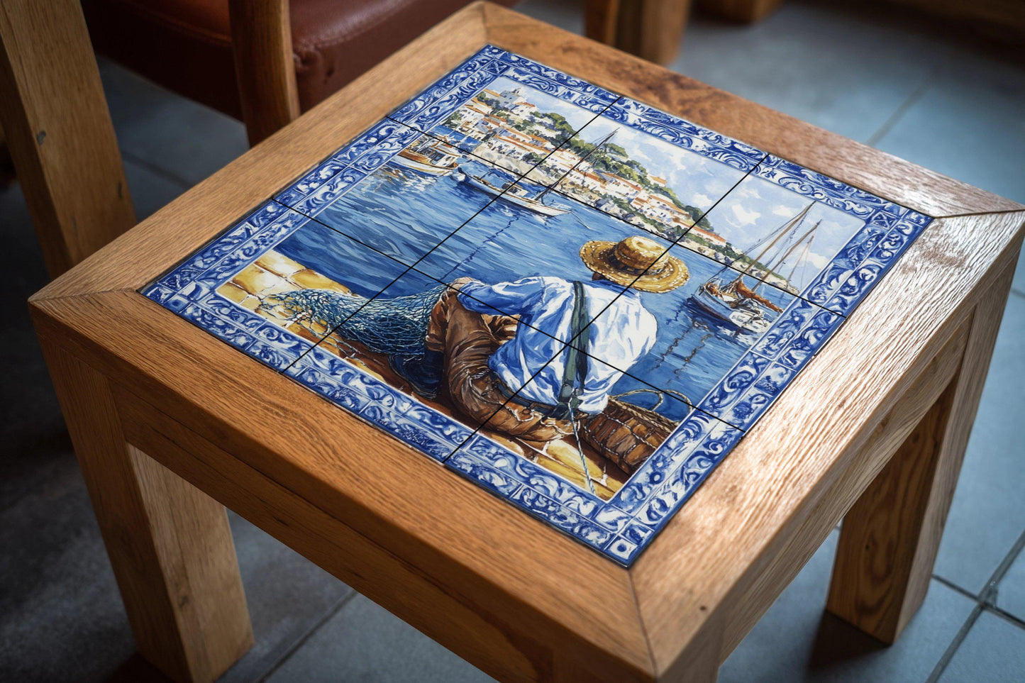 Küste adriática von Croacia — Wahrzeichen-Wandbild, Wandkunst aus Keramikfliesen