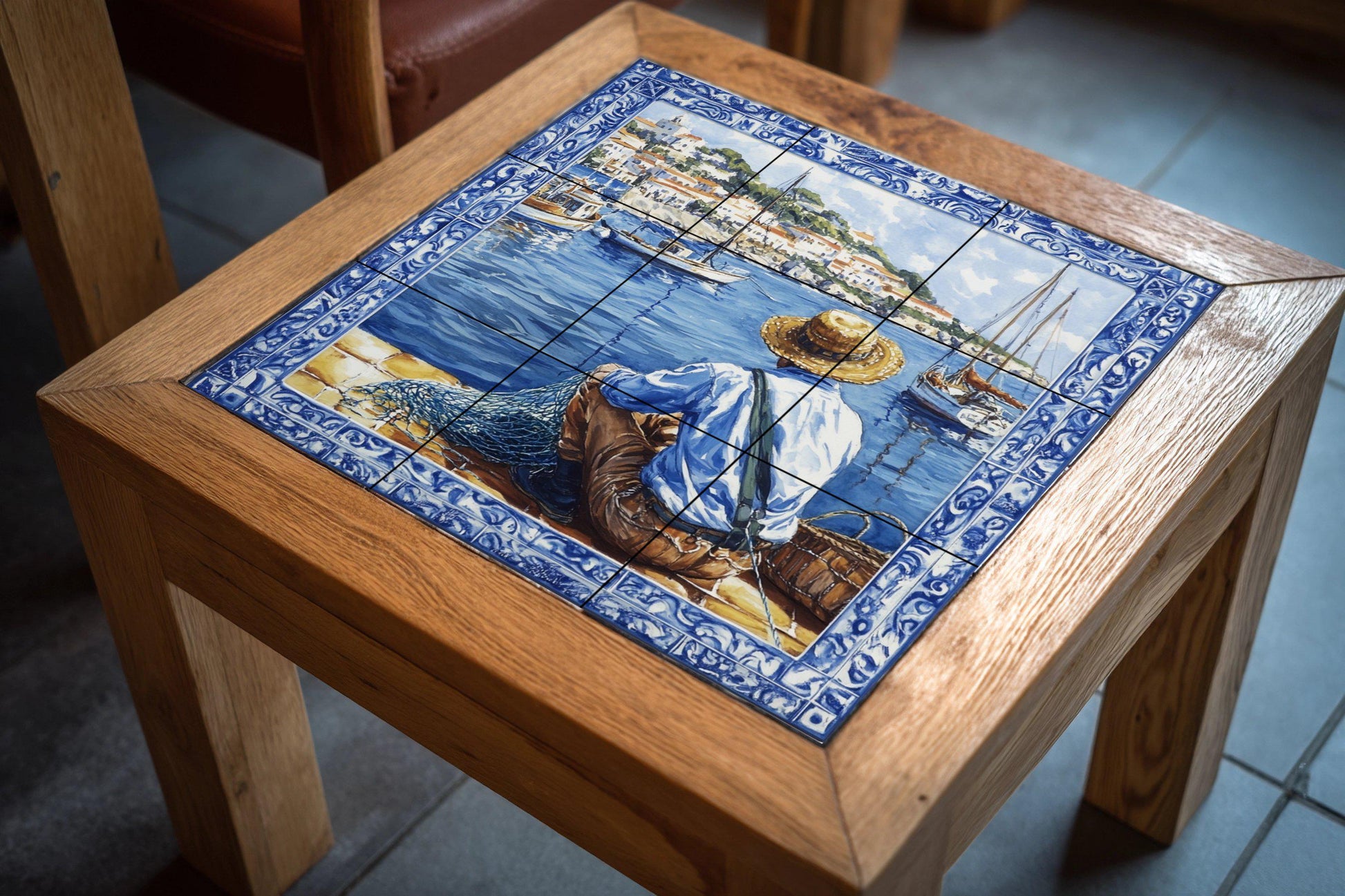 Küste adriática von Croacia — Wahrzeichen-Wandbild, Wandkunst aus Keramikfliesen