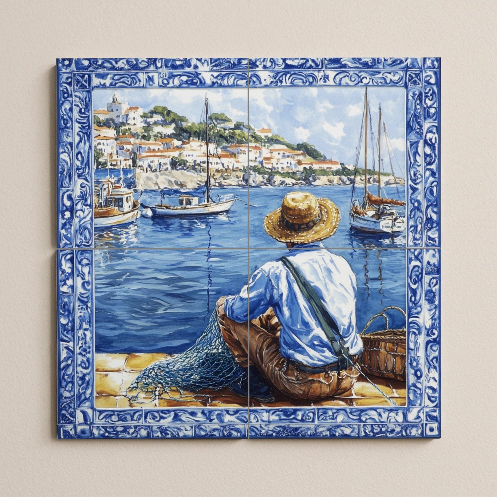 Küste adriática von Croacia — Wahrzeichen-Wandbild, Wandkunst aus Keramikfliesen