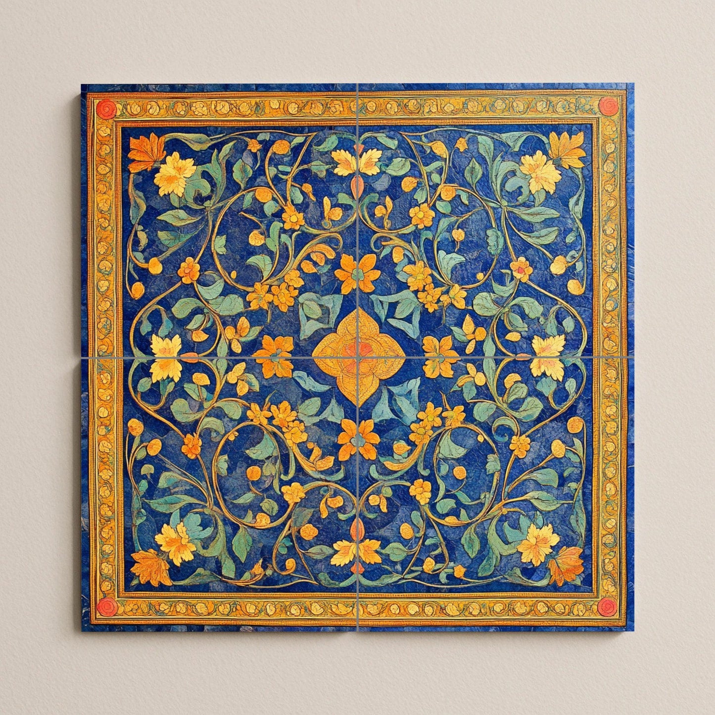 Cerámica cloisonné georgiana — Fresque Murale en Carreaux de Céramique · Décor Jardin et Nature