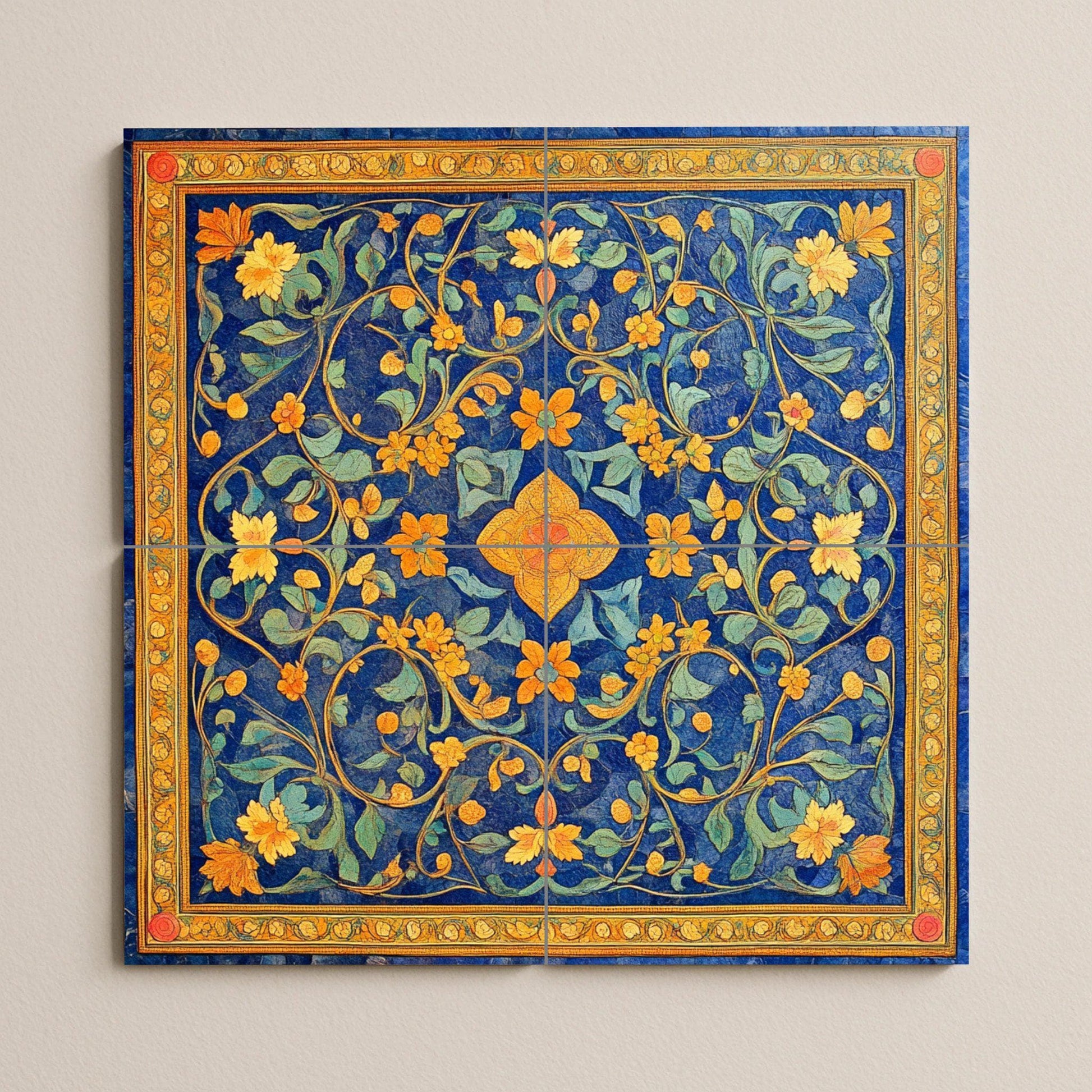 Cerámica cloisonné georgiana — Fresque Murale en Carreaux de Céramique · Décor Jardin et Nature