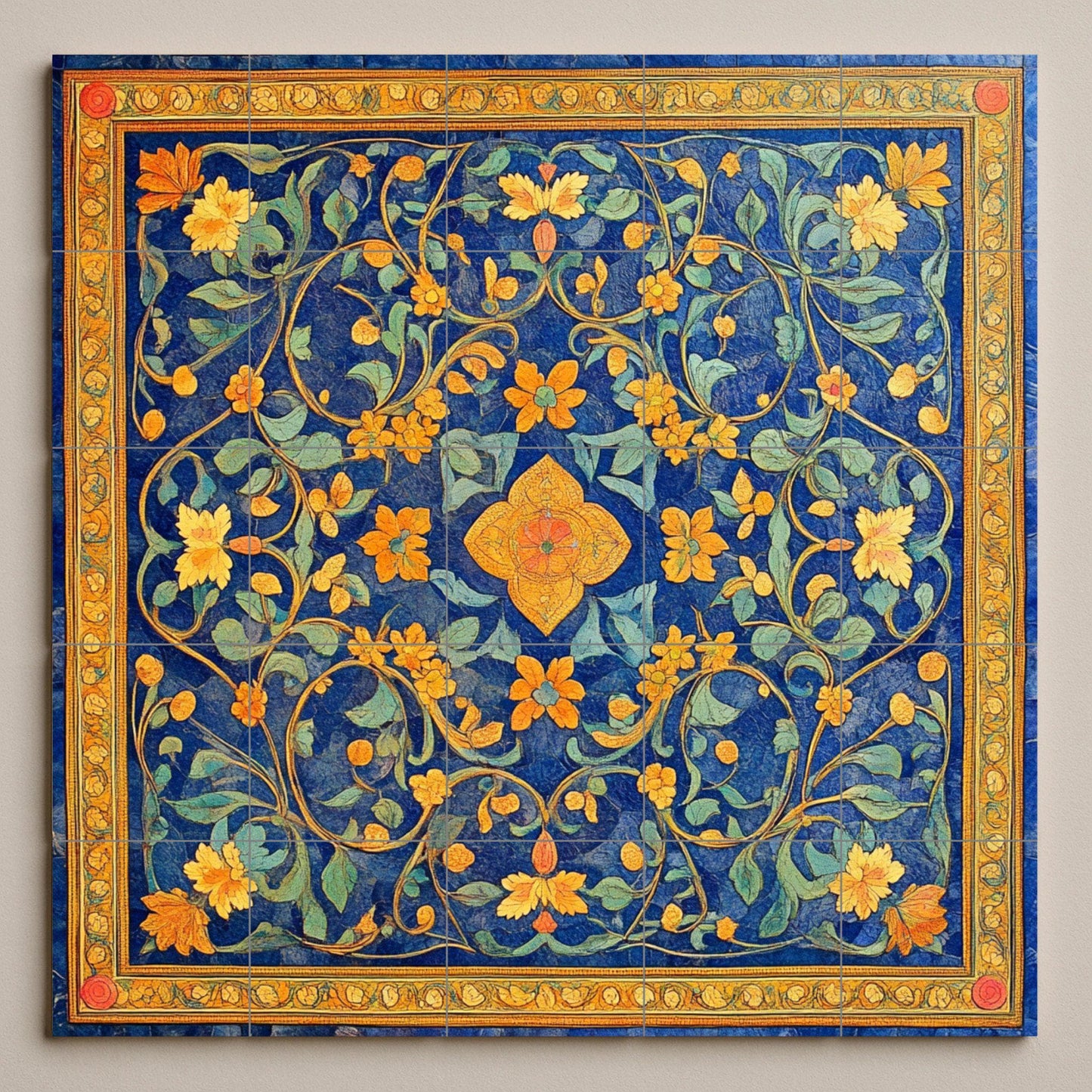 Cerámica cloisonné georgiana — Fresque Murale en Carreaux de Céramique · Décor Jardin et Nature