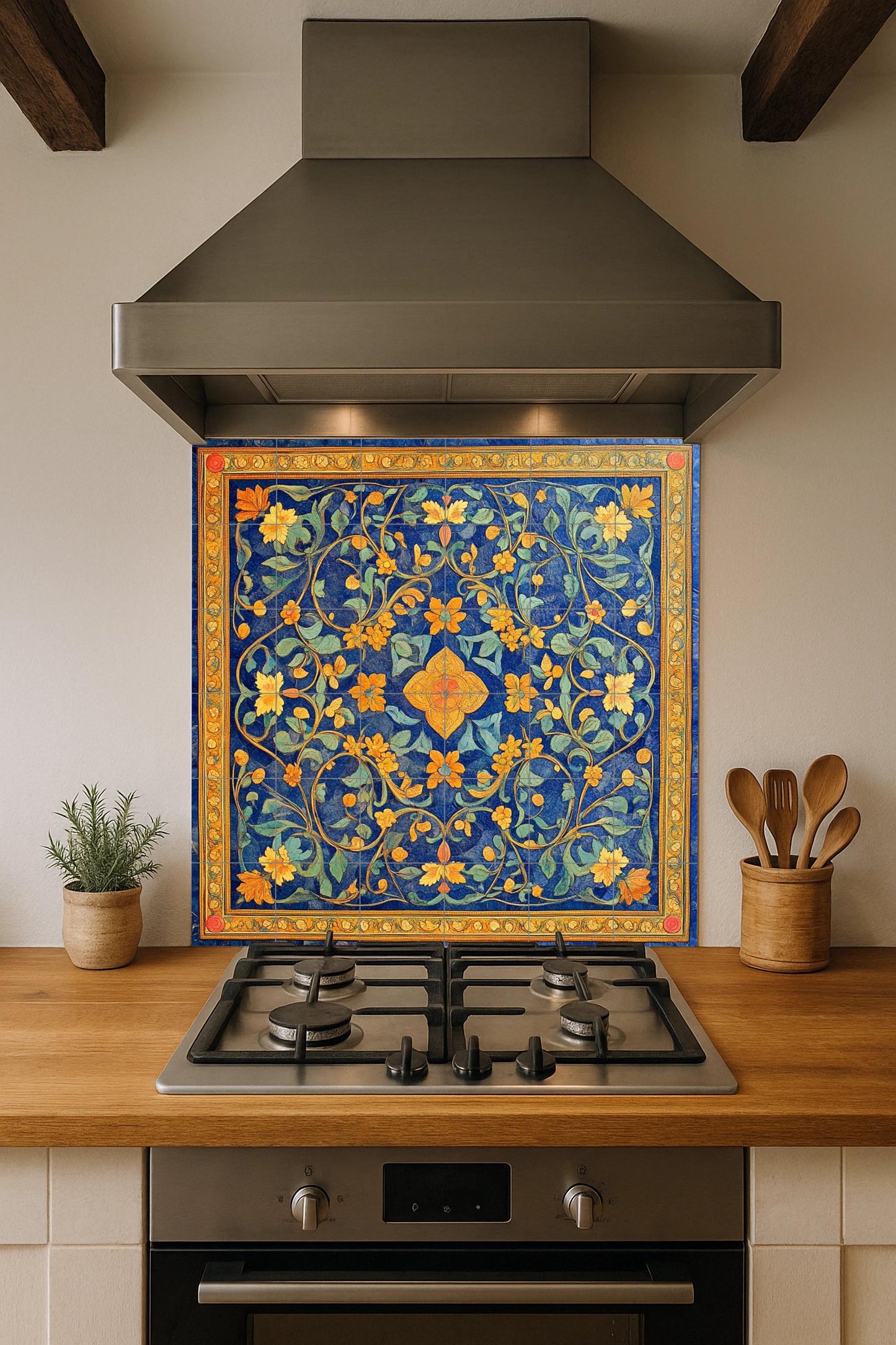 Cerámica cloisonné georgiana — Fresque Murale en Carreaux de Céramique · Décor Jardin et Nature