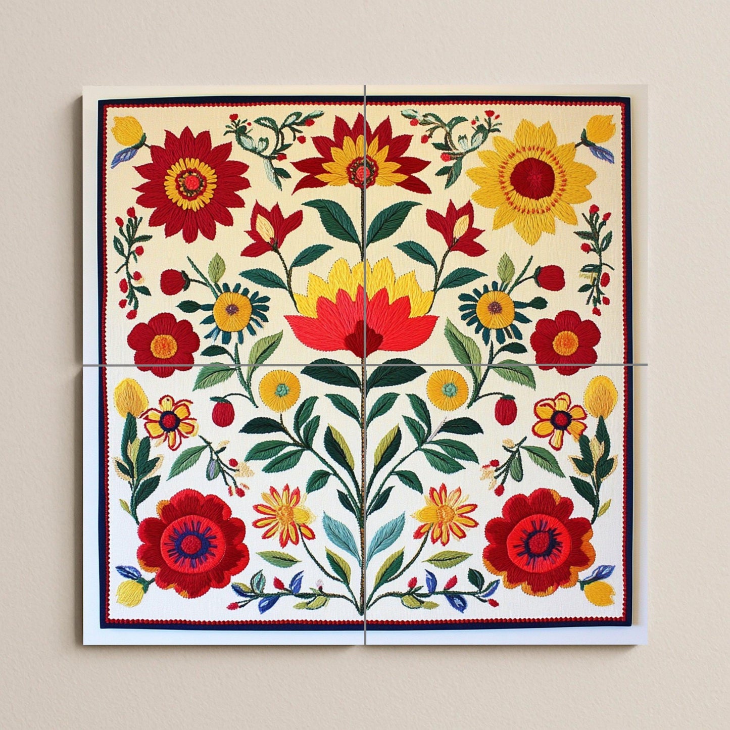 Folclórico húngaro · Ceramic Wall Mural — Garden & Scenery Décor