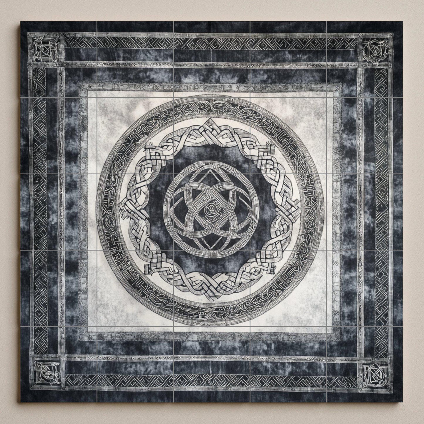 Ceramic Tile Mural: Vikingo islandés — Legends & Epic Art