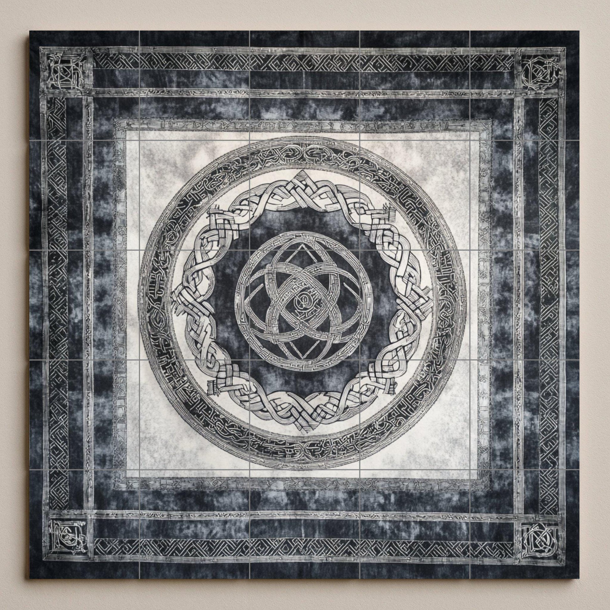 Ceramic Tile Mural: Vikingo islandés — Legends & Epic Art