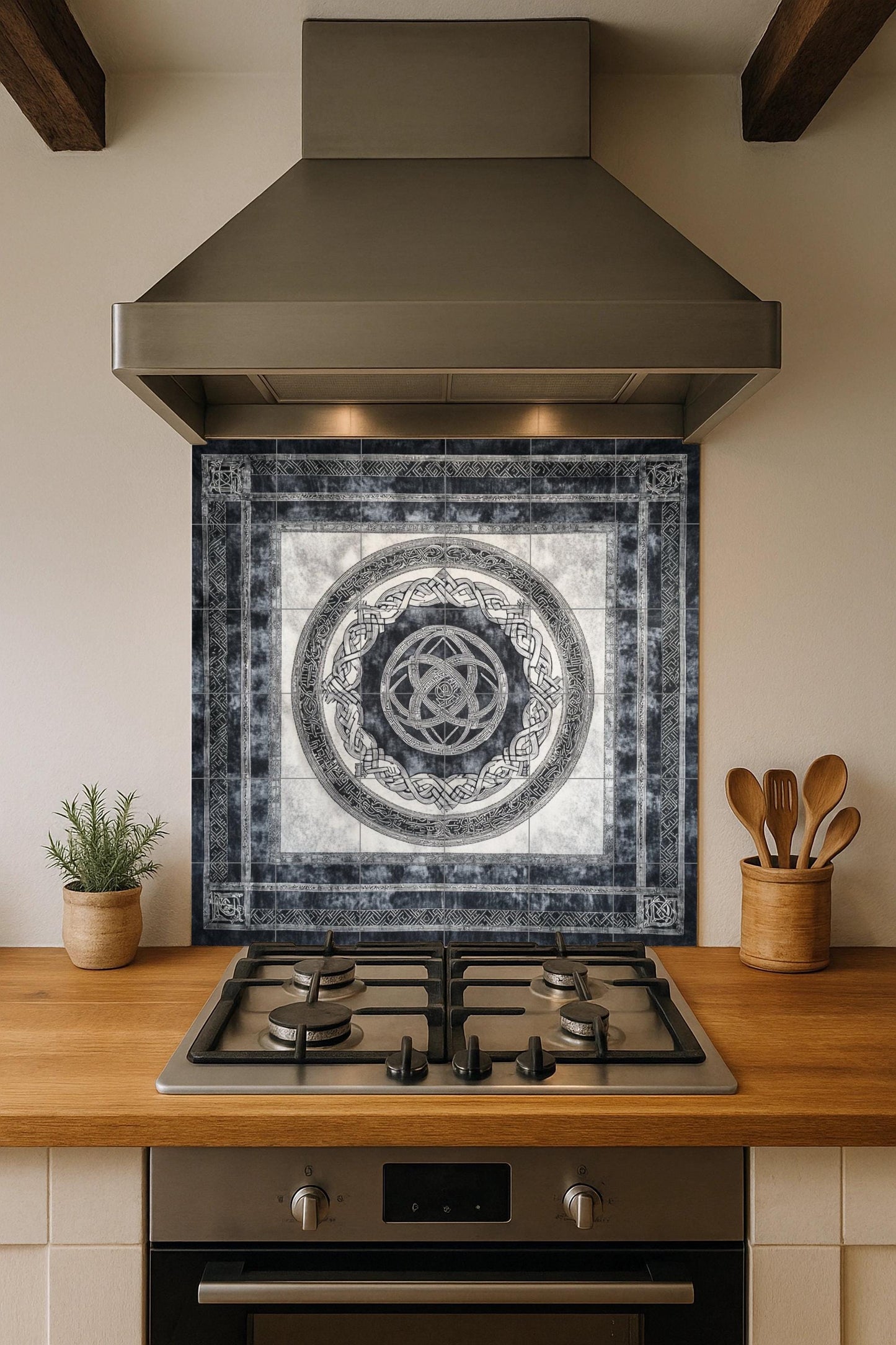 Ceramic Tile Mural: Vikingo islandés — Legends & Epic Art