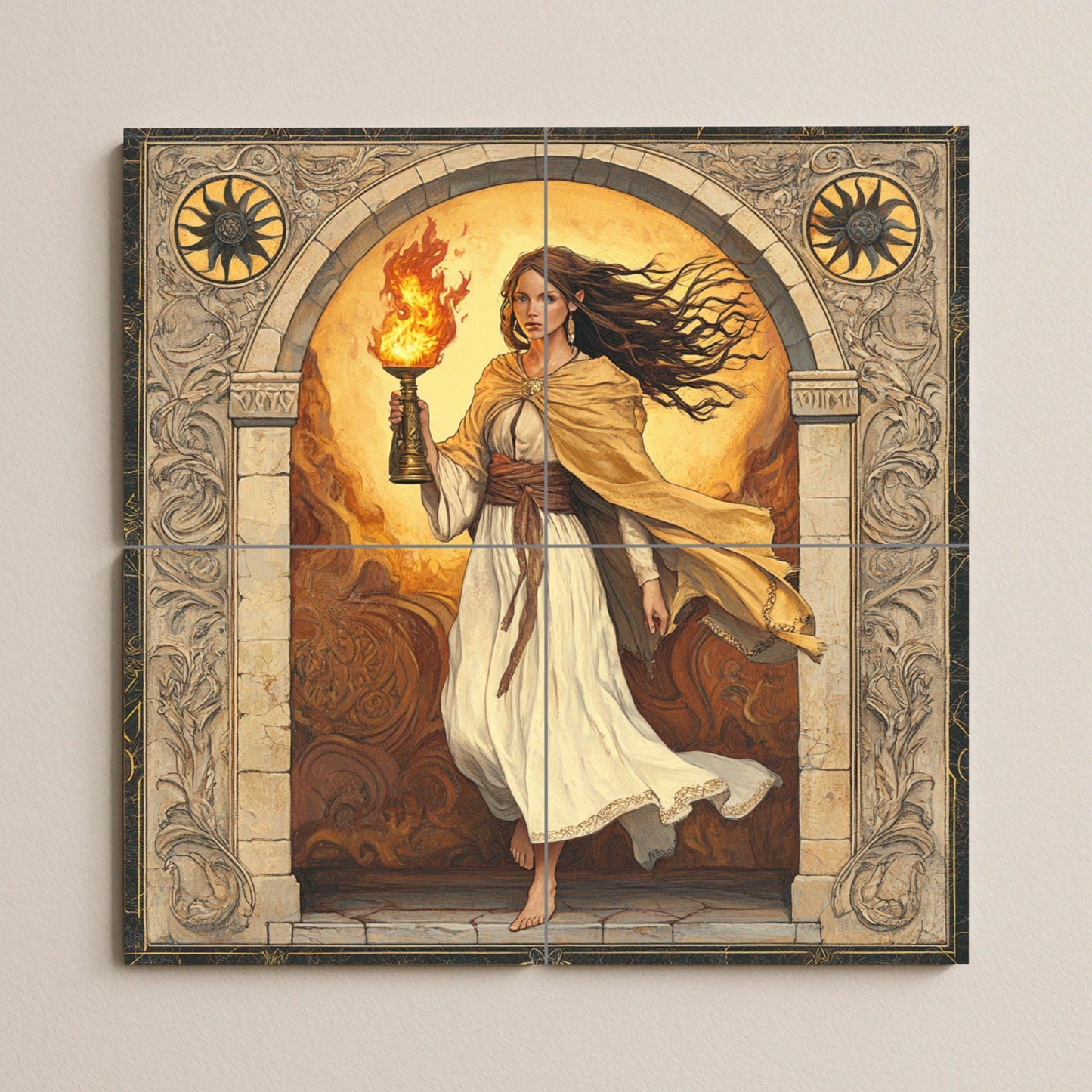 Fresque en Carrelage Classique — Scène Mythologique