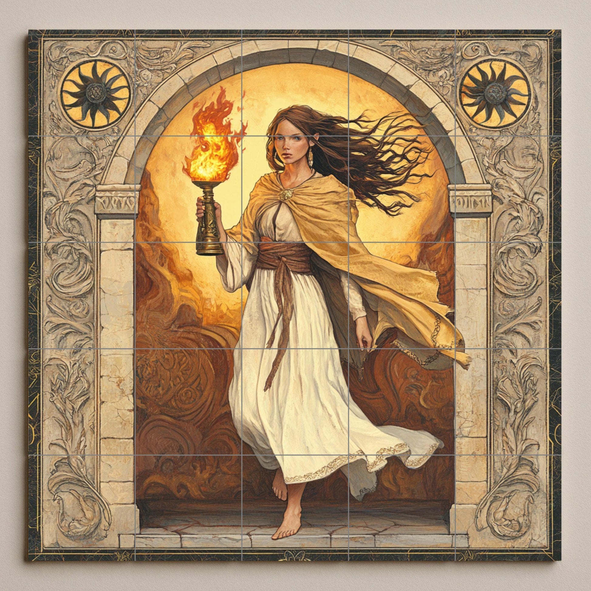 Fresque en Carrelage Classique — Scène Mythologique