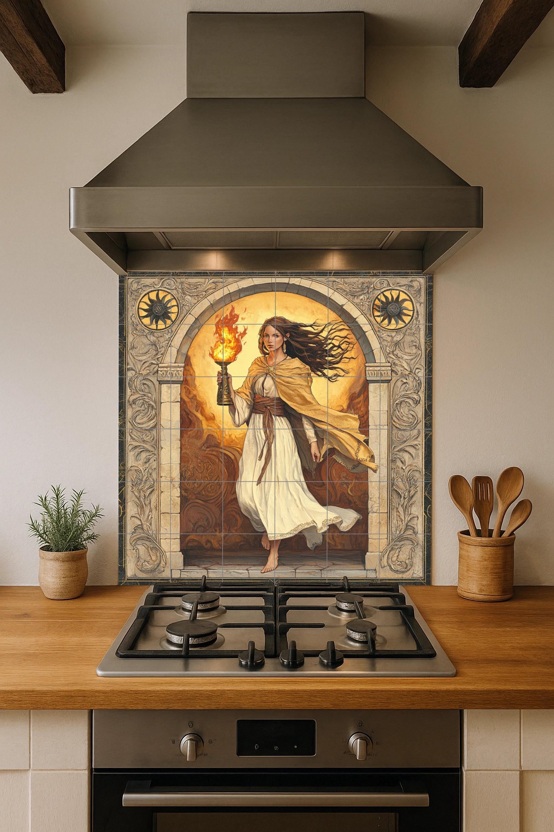 Fresque en Carrelage Classique — Scène Mythologique