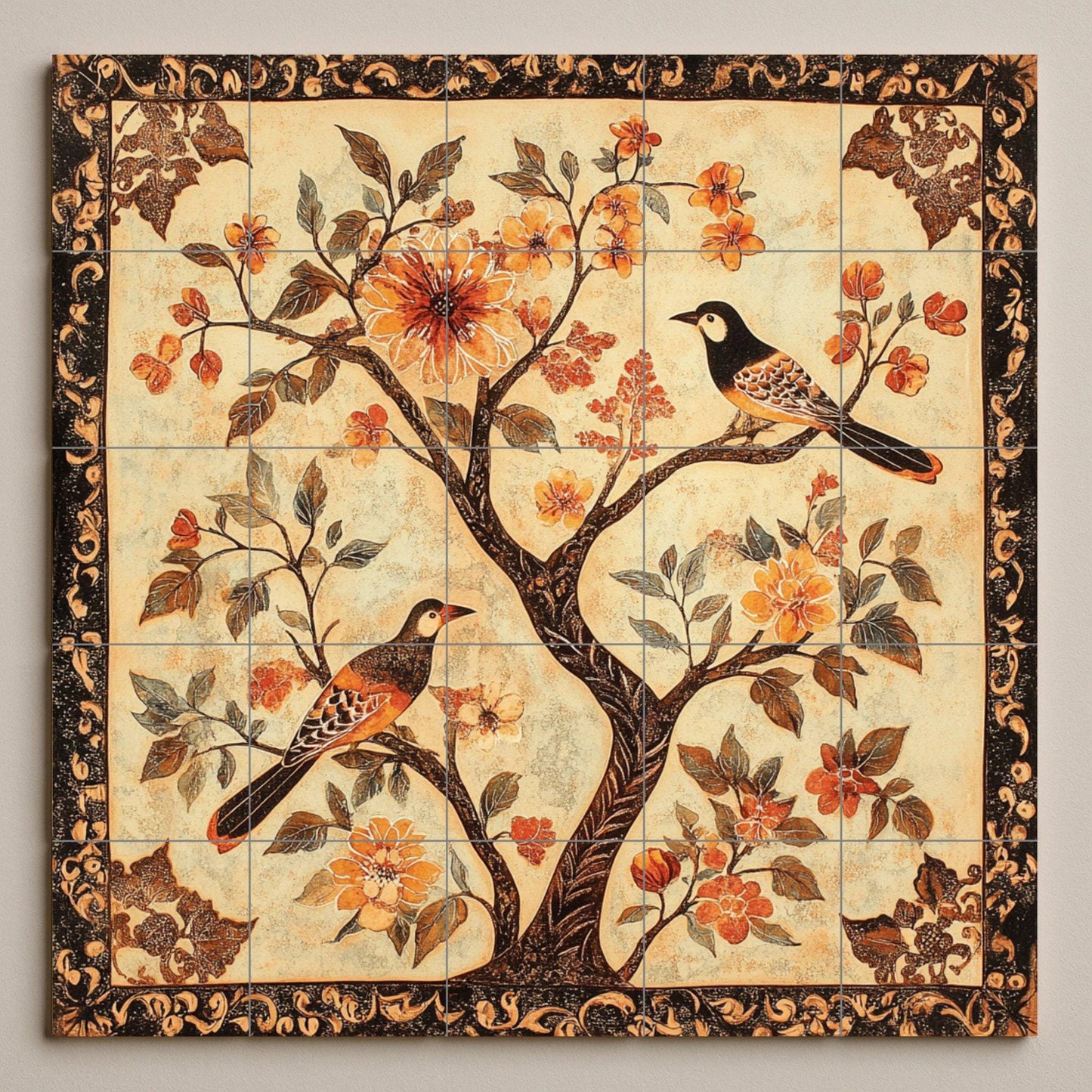 Cerámica china — Cityscape in Tile · Tile Wall Art