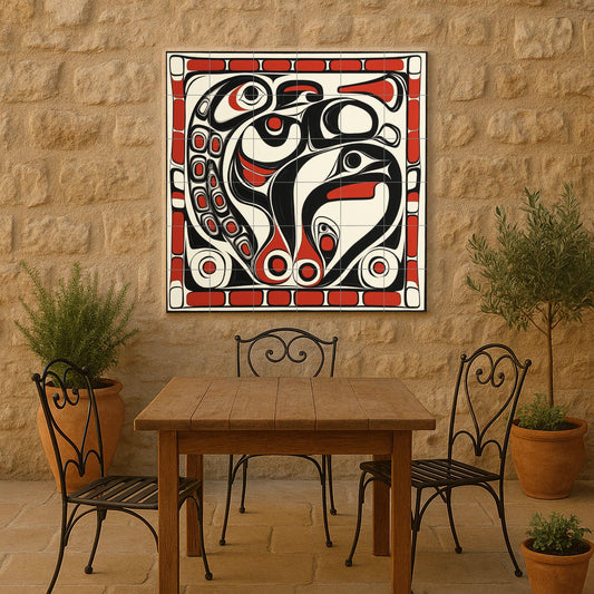 Mural cerámico de inspiración inuit