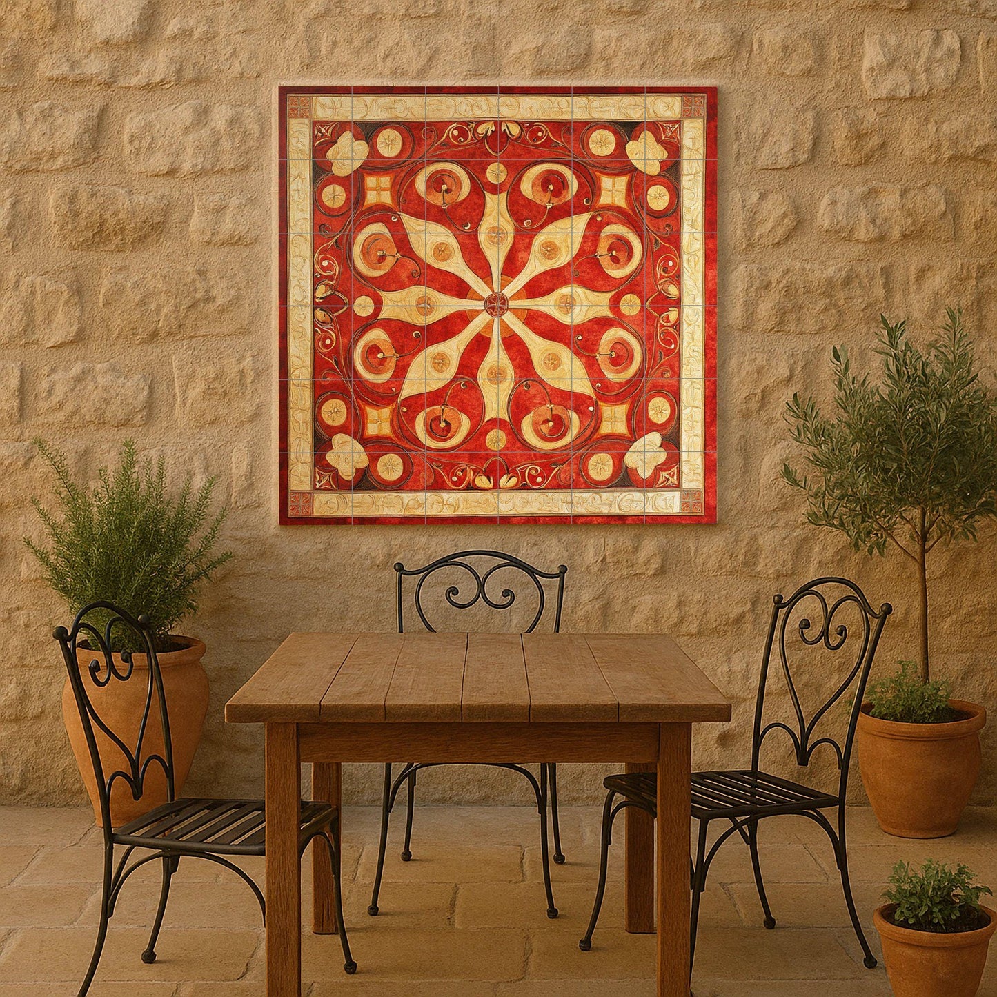 Ceramic Tile Mural: Bizantino of the Balcanes — Flowers & Landscape Art