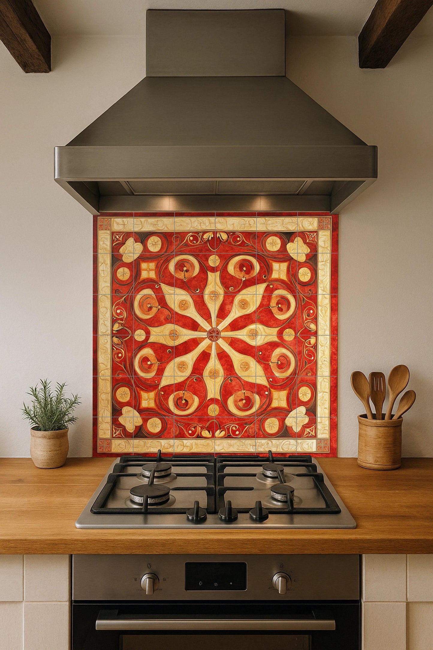 Ceramic Tile Mural: Bizantino of the Balcanes — Flowers & Landscape Art