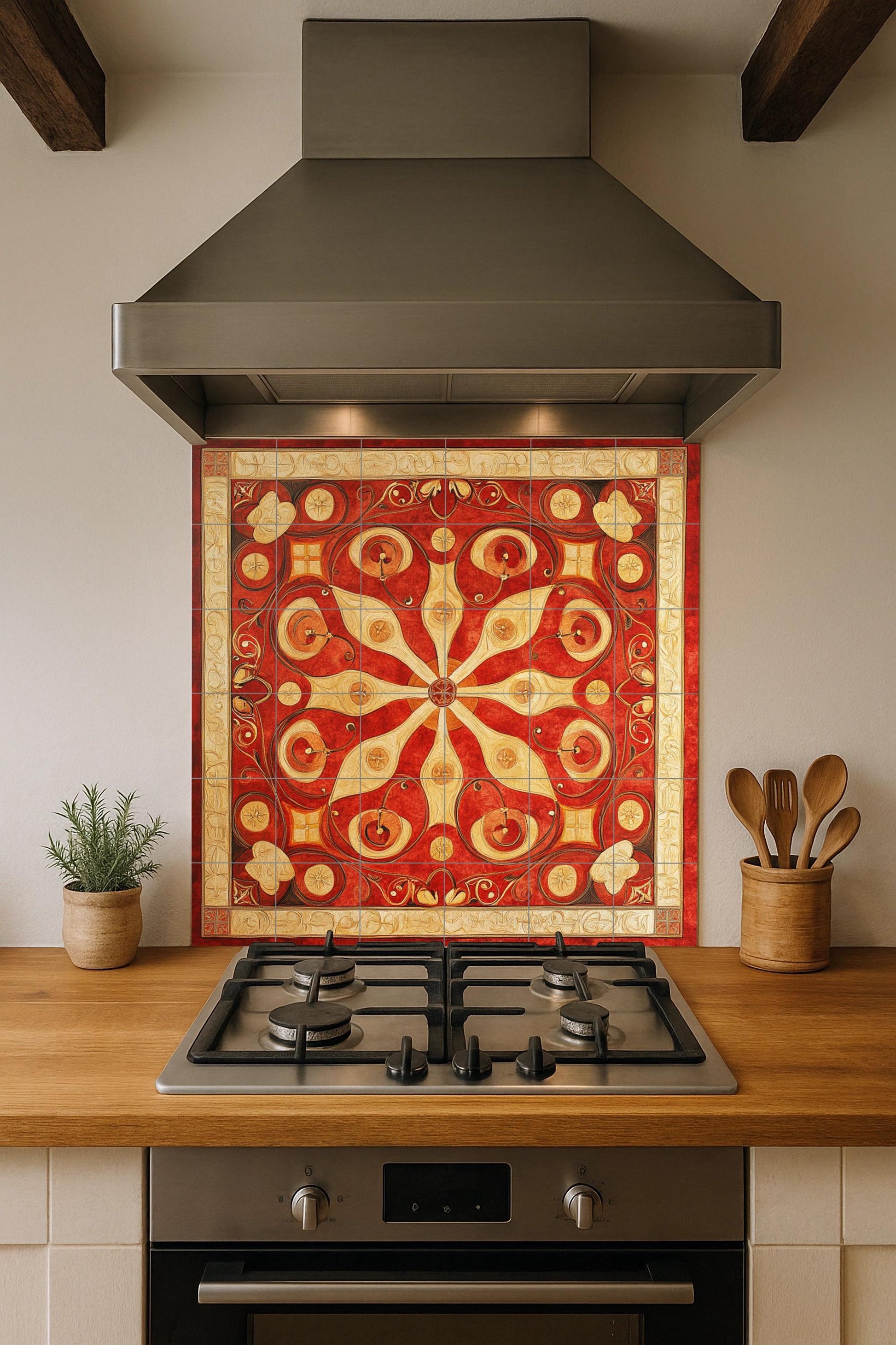 Ceramic Tile Mural: Bizantino of the Balcanes — Flowers & Landscape Art