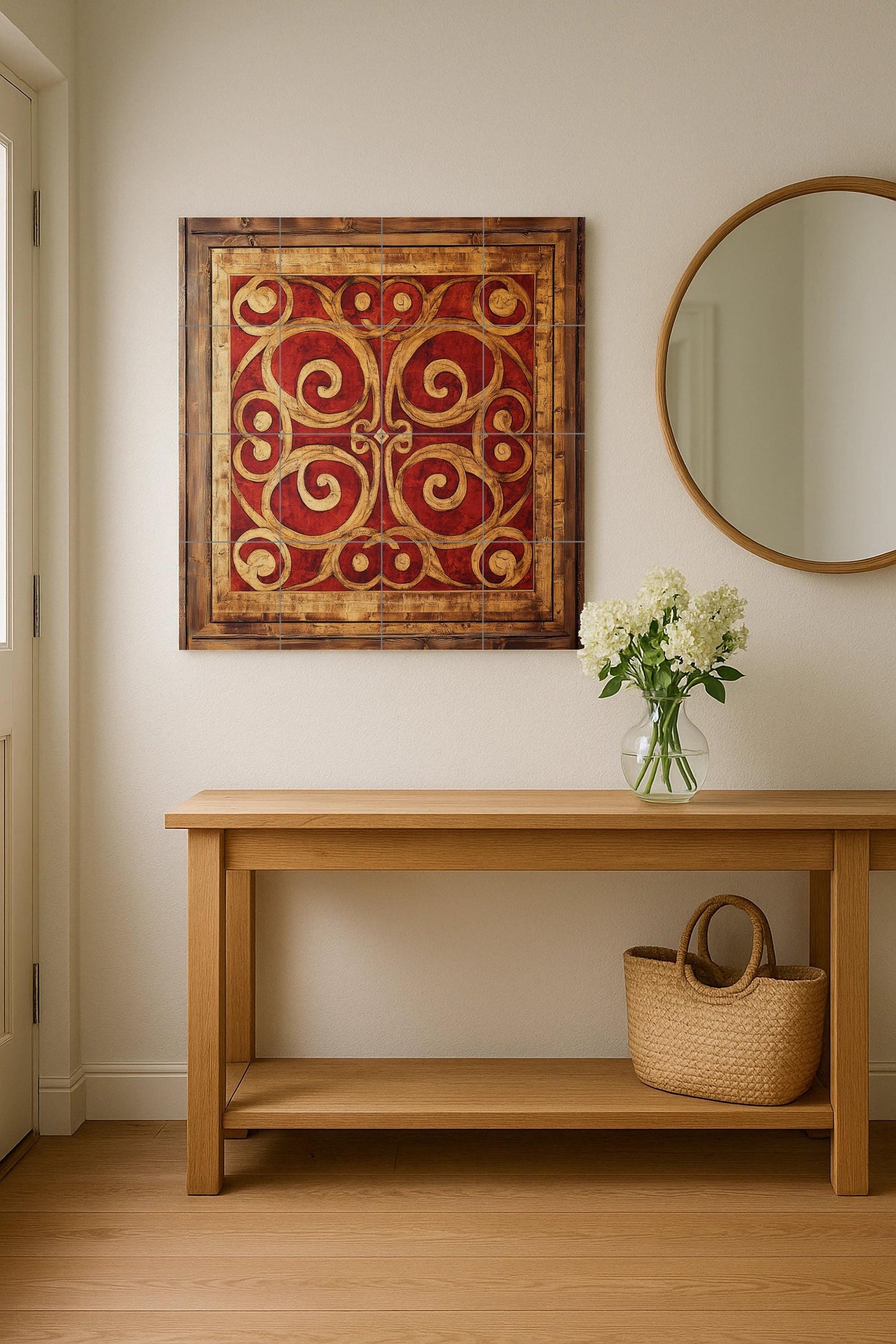 Bizantino macedonio · Ceramic Wall Mural — Folk-Art Décor