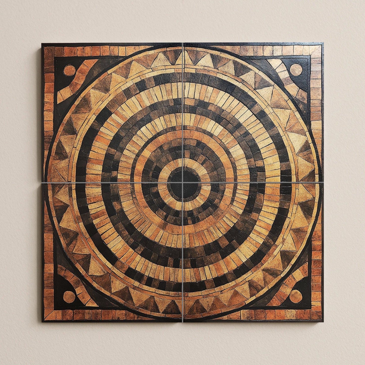 Circular Style madera — Art Populaire et Ornemental, Art Mural en Céramique