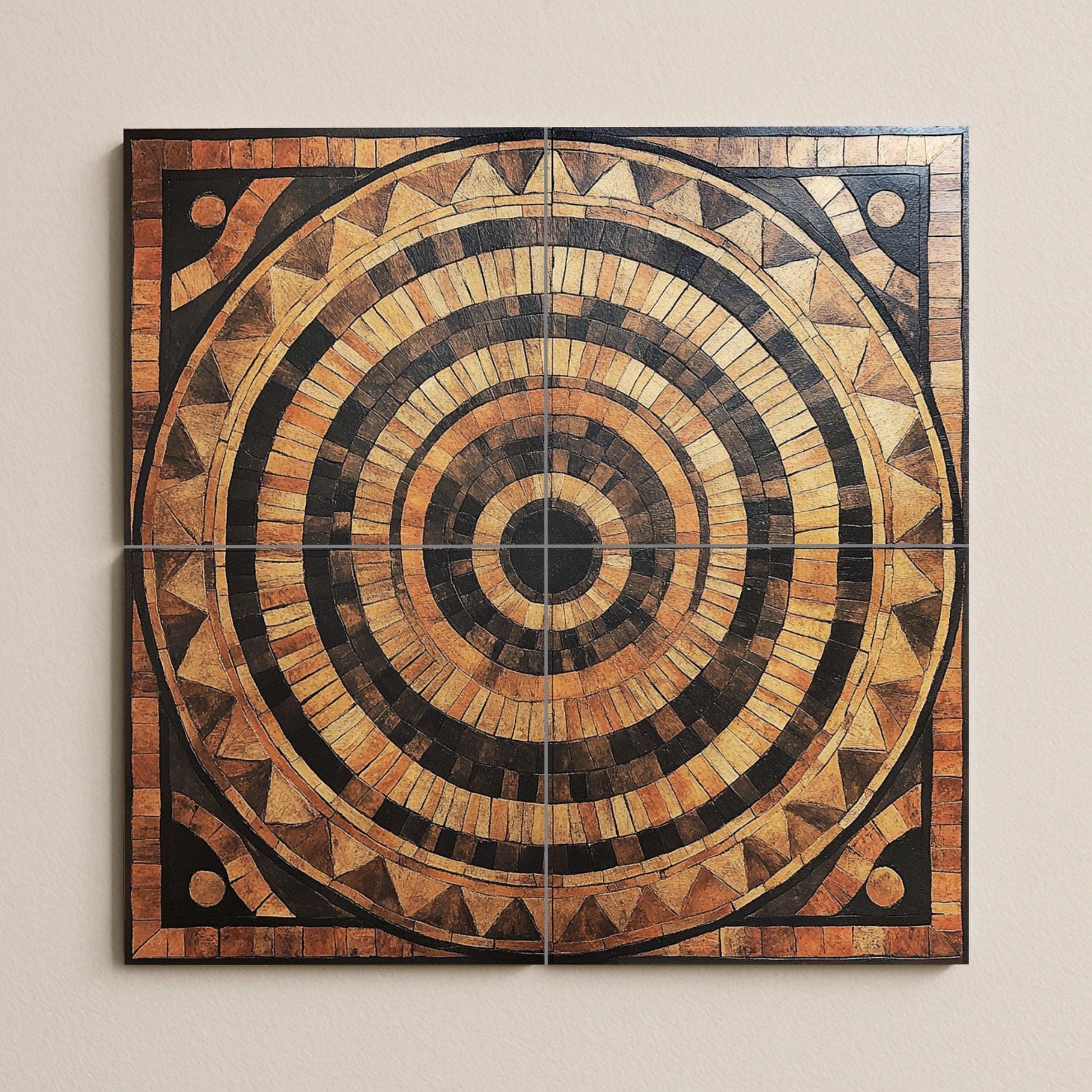Circular Style madera — Art Populaire et Ornemental, Art Mural en Céramique
