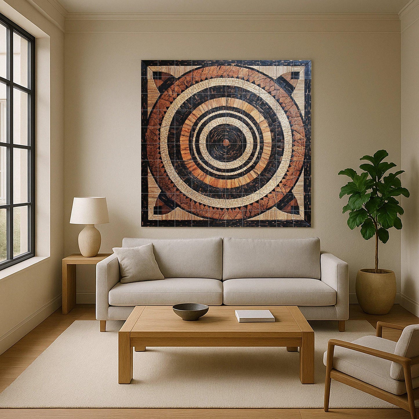 Ceramic Tile Mural: Cesta malauí — Ornamental Wall Panel