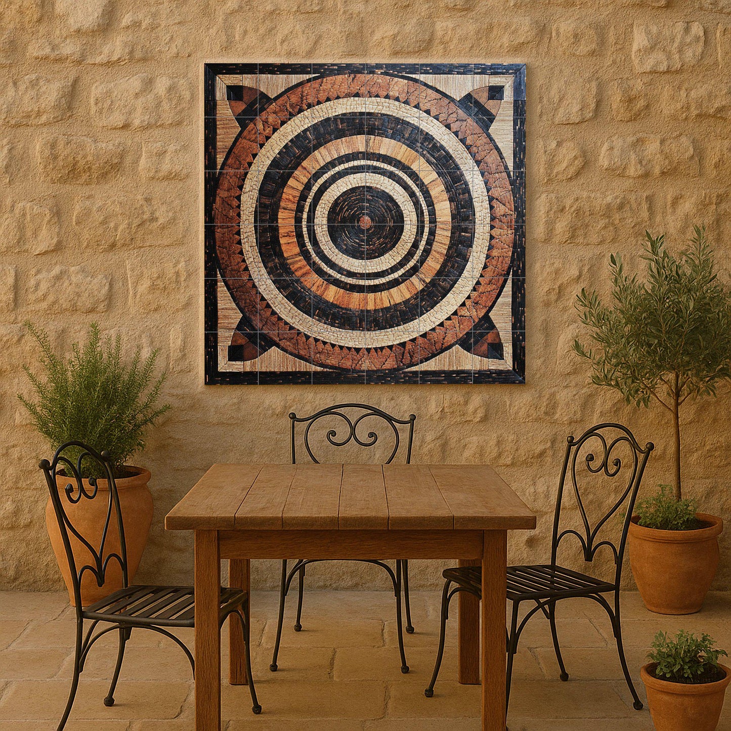 Ceramic Tile Mural: Cesta malauí — Ornamental Wall Panel