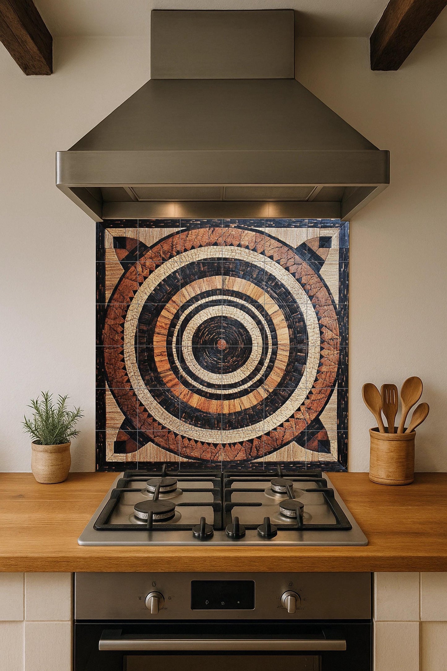 Ceramic Tile Mural: Cesta malauí — Ornamental Wall Panel