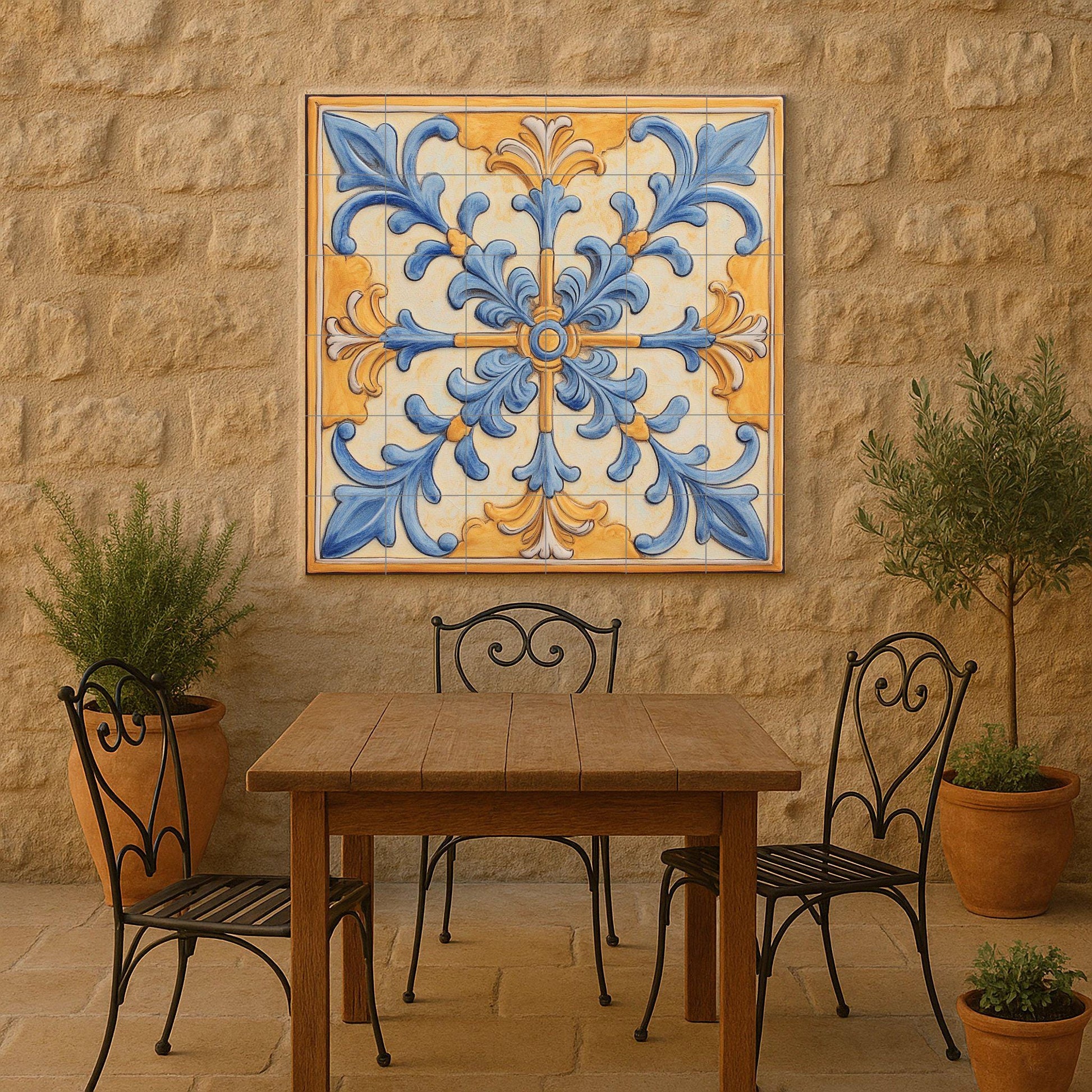 Mediterranean — Culinary Wall Décor · Ceramic Tile Mural