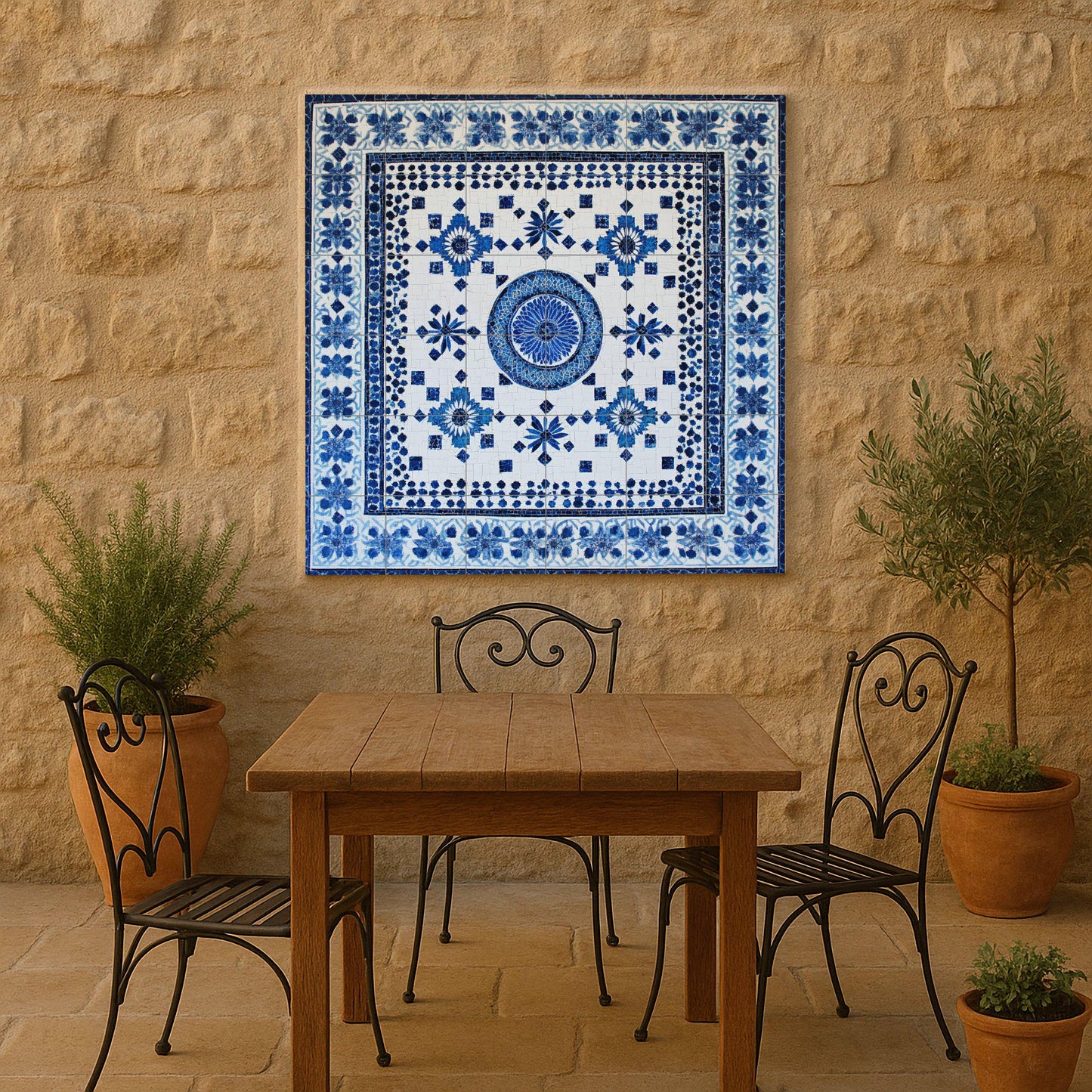 Norteafricano — Fiori e Paesaggi, Arte da Parete in Ceramica