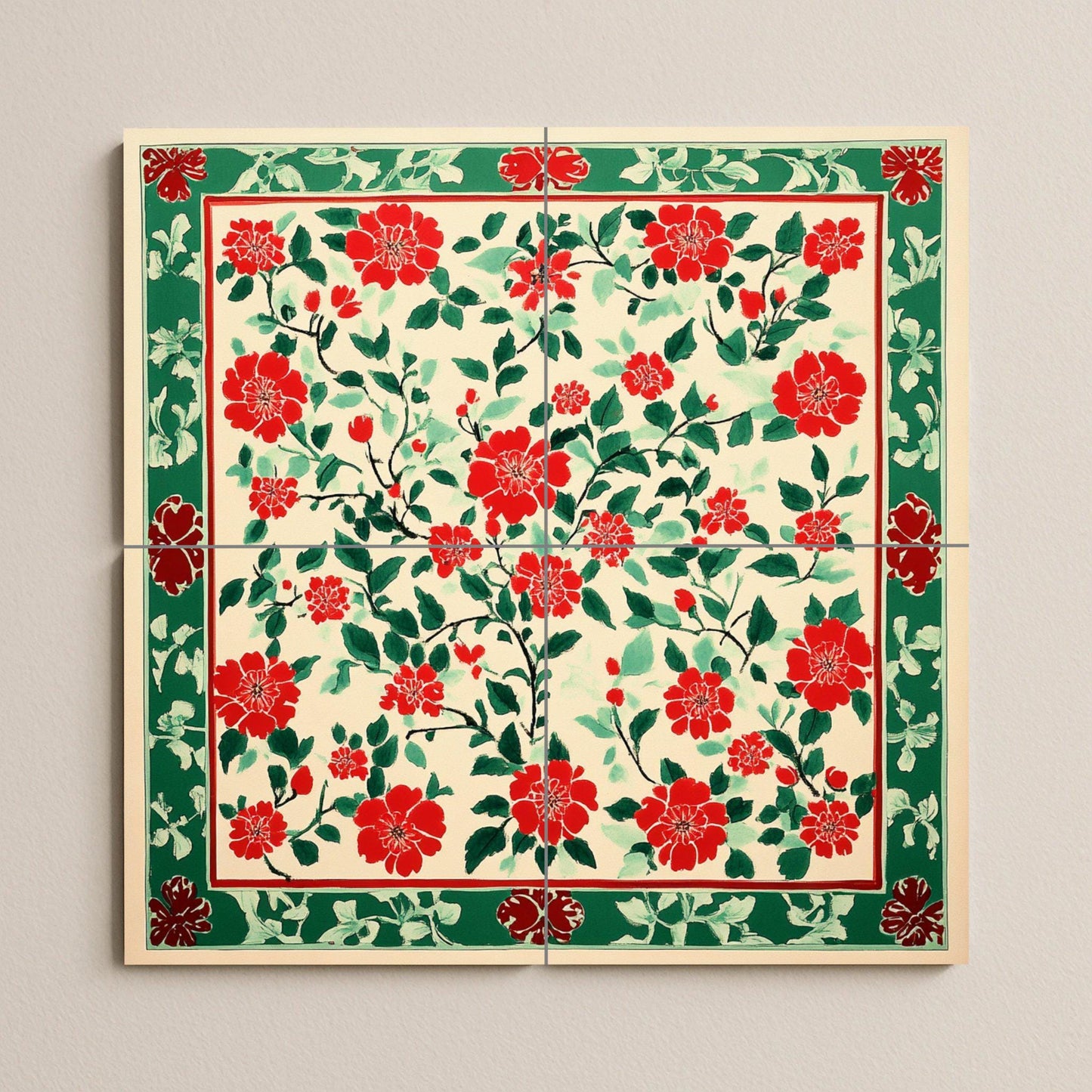 Vietnamita Dong Ho — Garden & Scenery Décor · Tile Wall Art