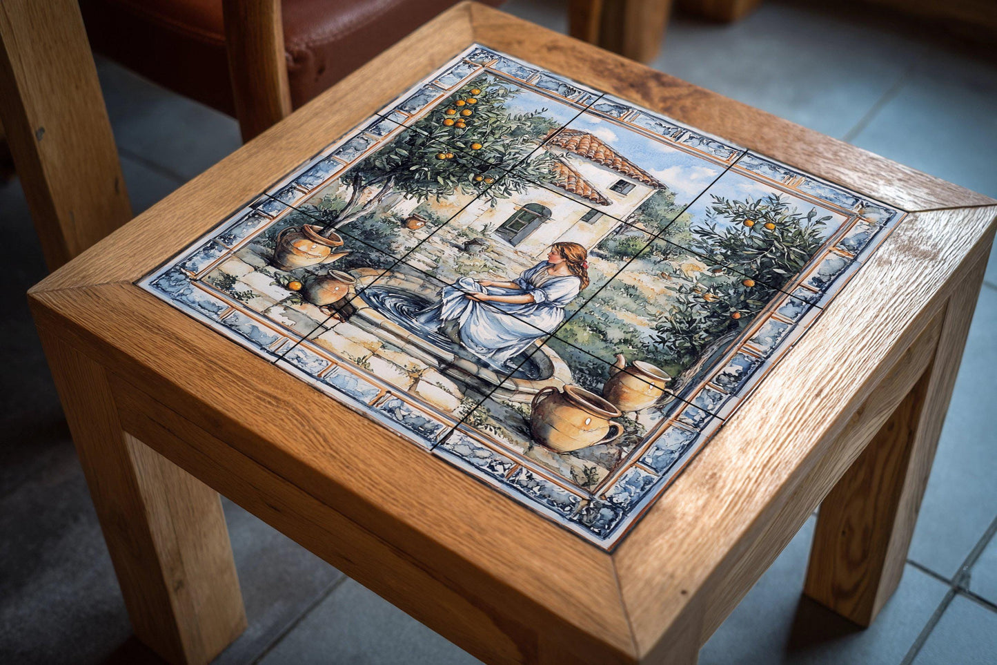 Courtyard Mediterranean — Kitchen & Country Scene · Ceramic Tile Mural