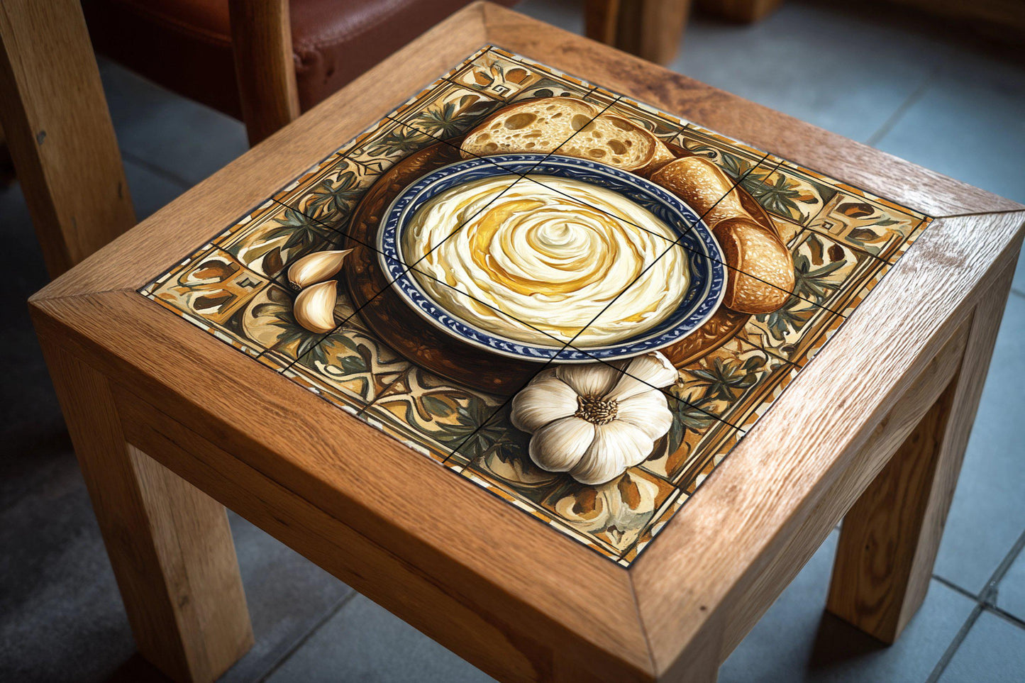 Alioli Catalán — Kitchen & Country Scene · Ceramic Tile Mural