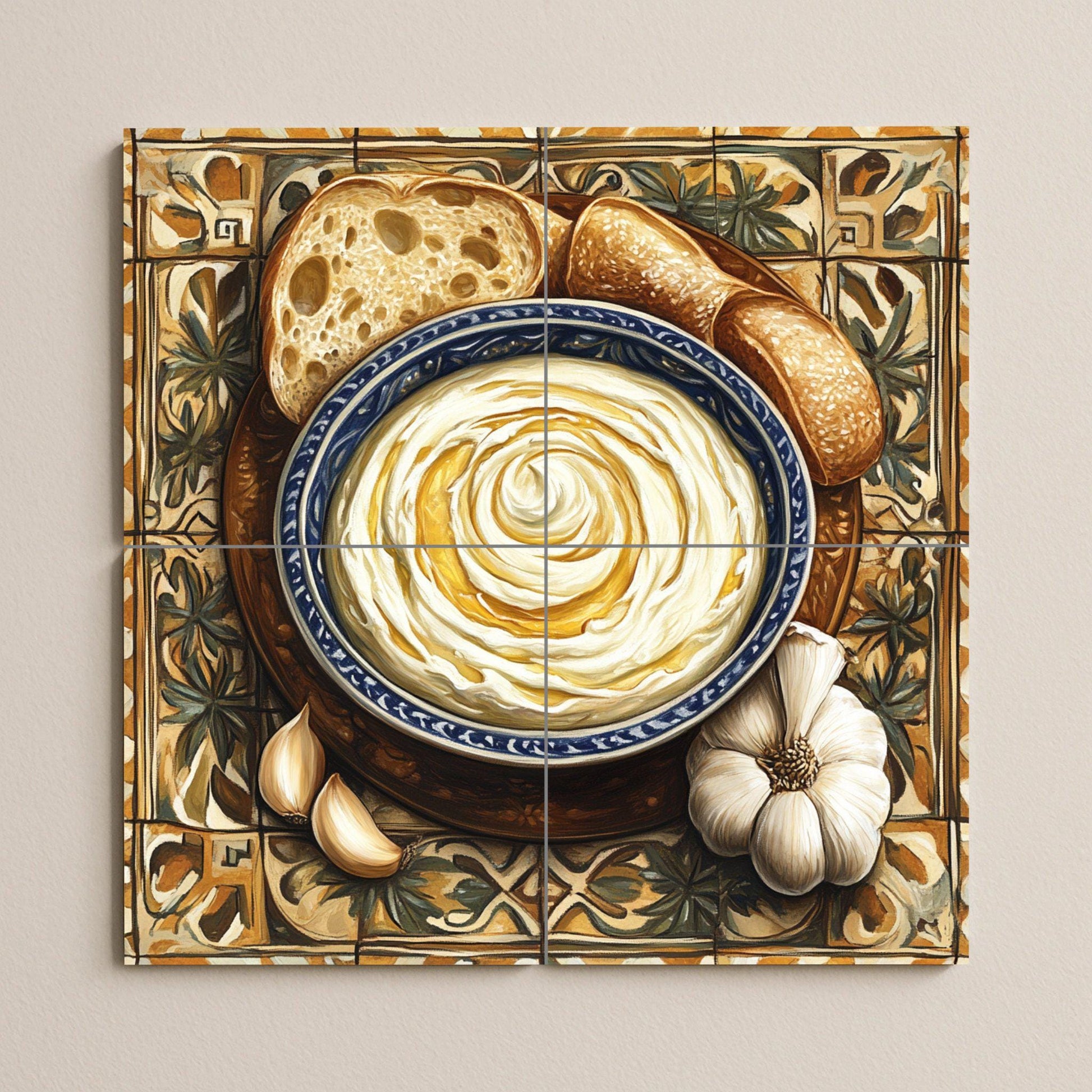 Alioli Catalán — Kitchen & Country Scene · Ceramic Tile Mural