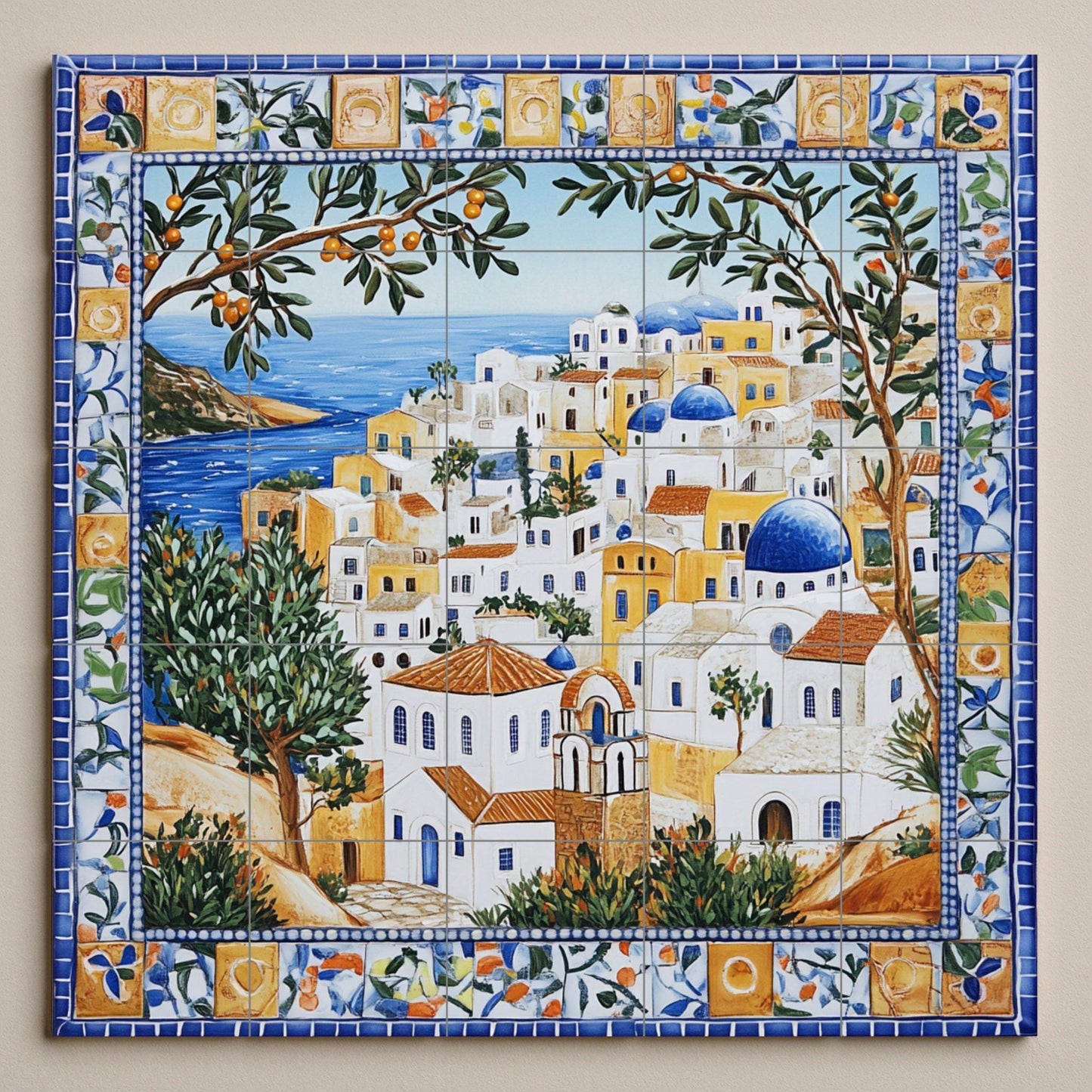 Symi · Ceramic Wall Mural — Travel Wall Décor