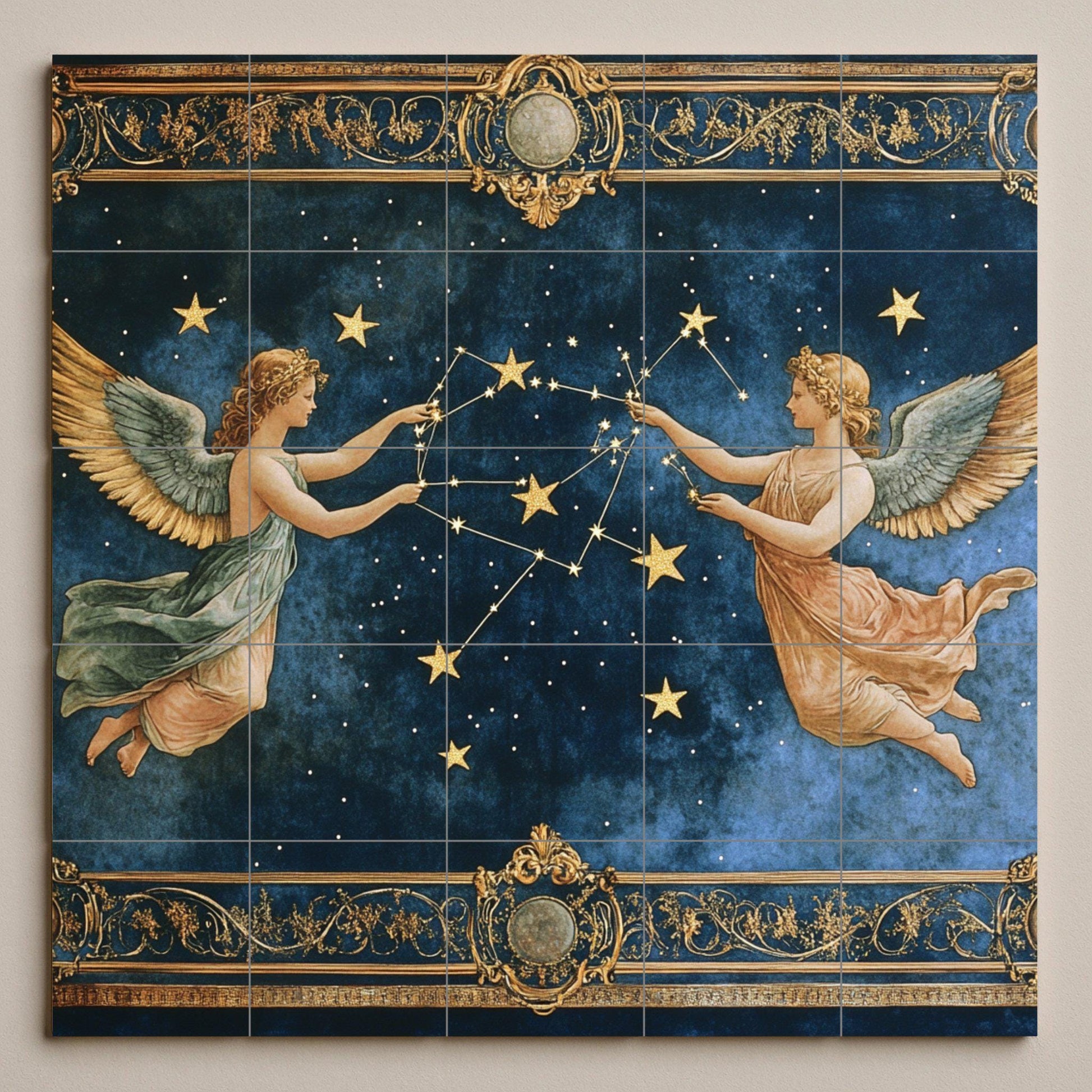 Fresque en Carrelage Renacentistas celestiales con constelaciones — Légendes et Épopées