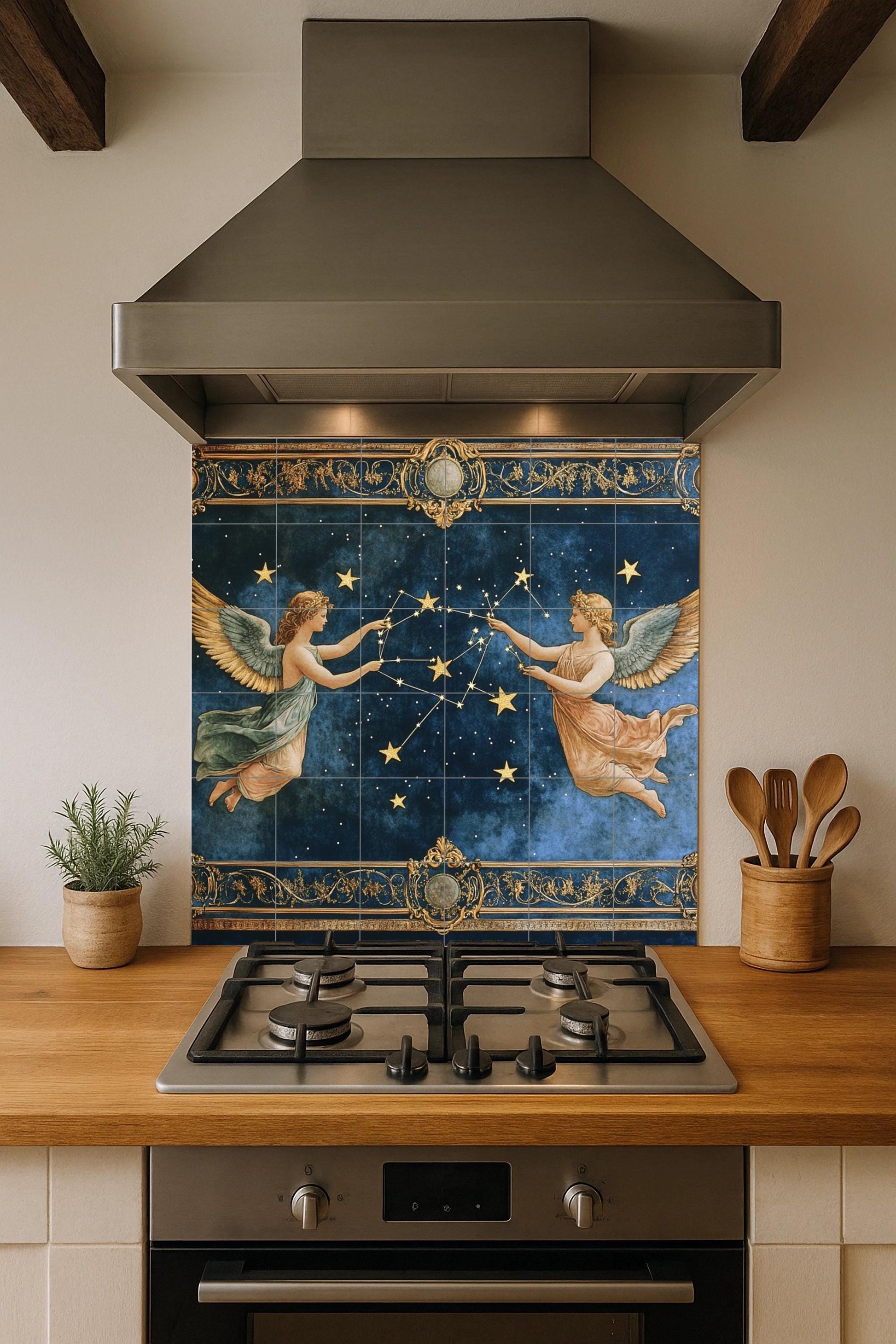 Fresque en Carrelage Renacentistas celestiales con constelaciones — Légendes et Épopées