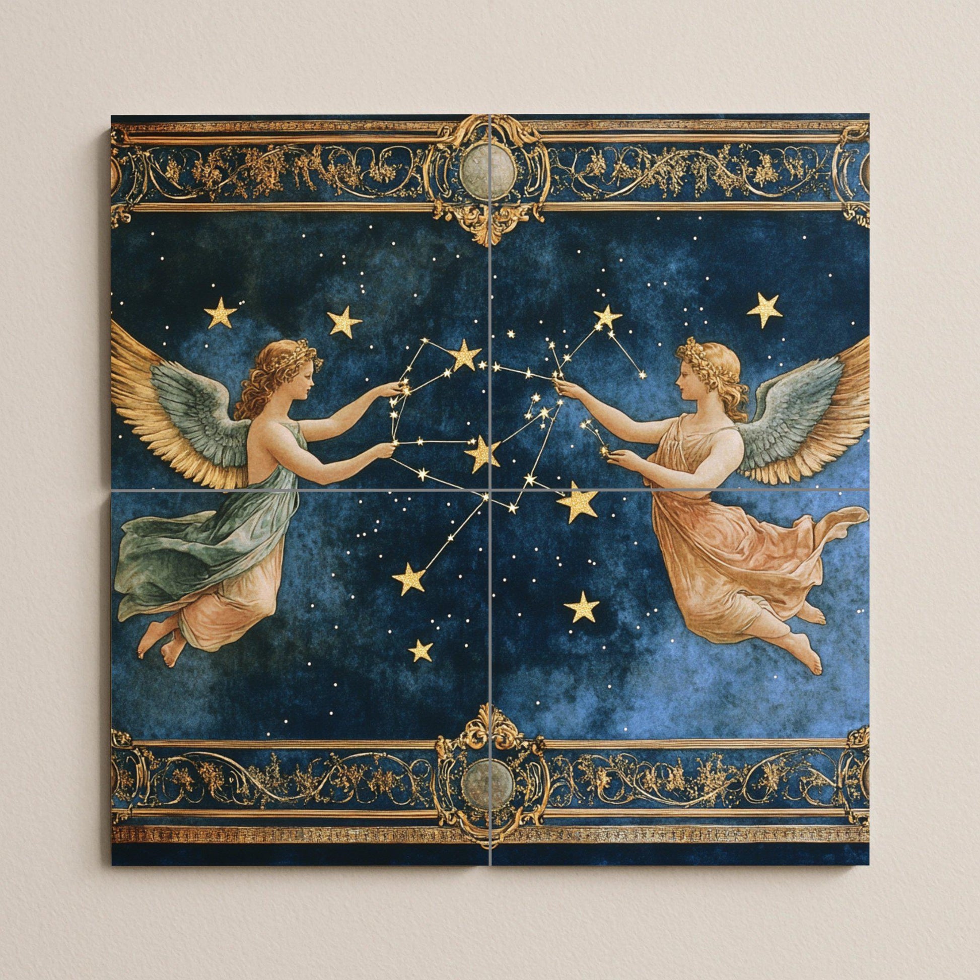 Fresque en Carrelage Renacentistas celestiales con constelaciones — Légendes et Épopées