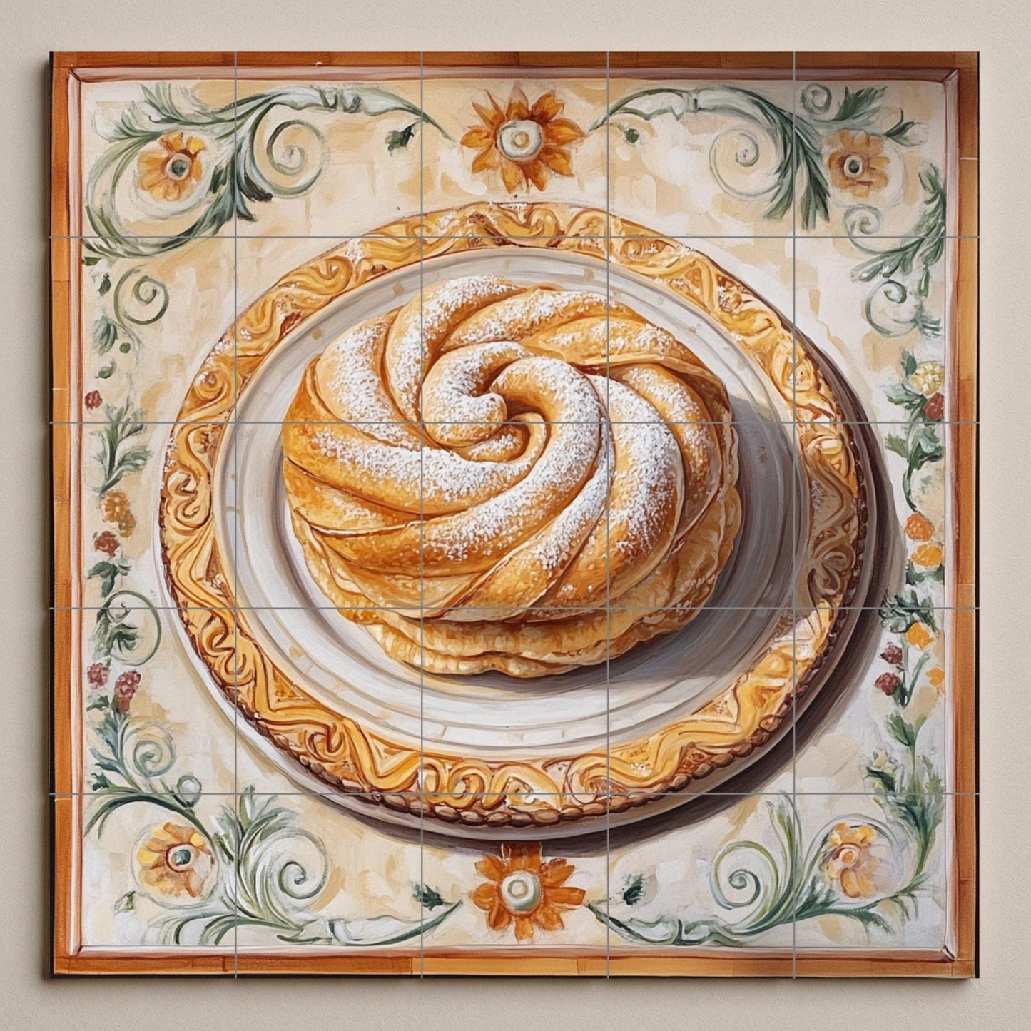 Murale in Piastrelle Ensaimada di Mallorca — Arte Rustica di Fattoria