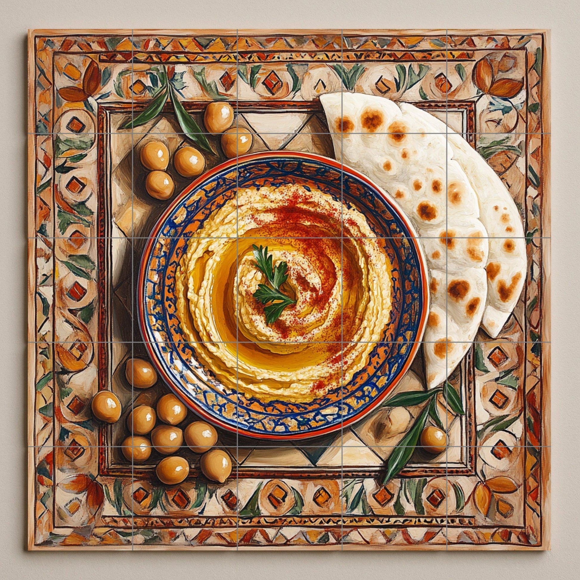 Oriente Medio — Murale in Piastrelle di Ceramica · Arte Rustica di Fattoria