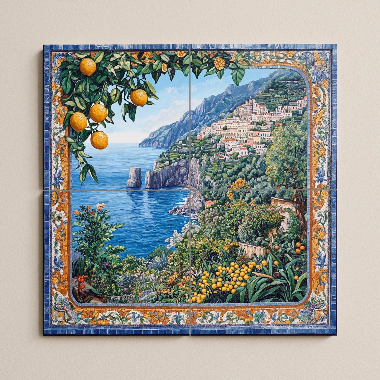 Côte mediterránea · Fresque Céramique — Art Rustique de Ferme