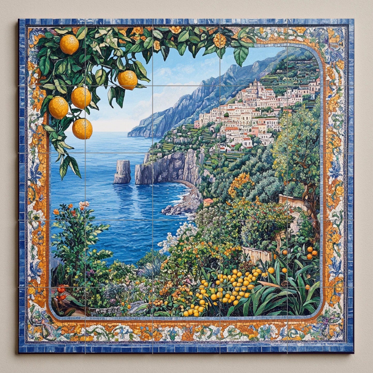 Côte mediterránea · Fresque Céramique — Art Rustique de Ferme