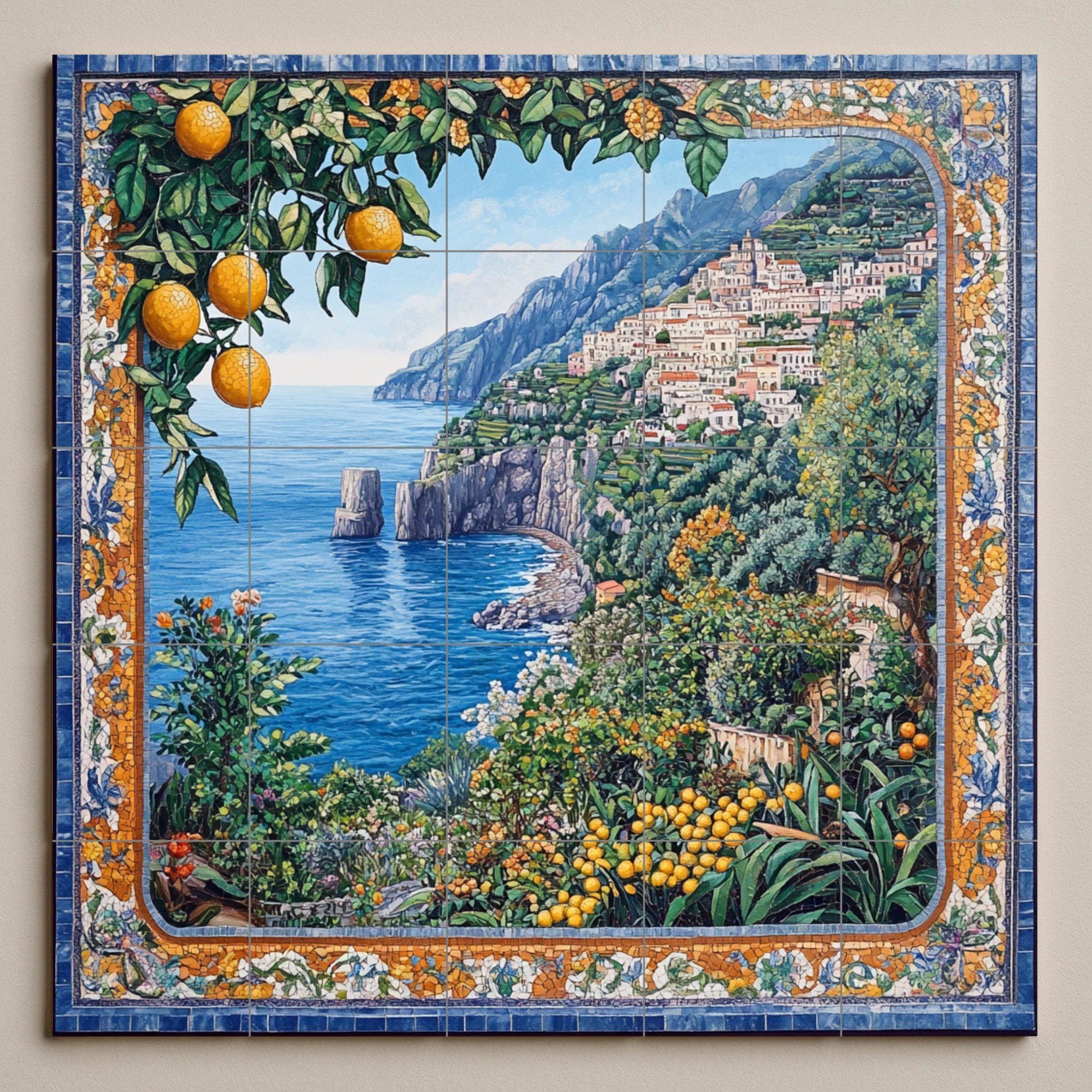 Côte mediterránea · Fresque Céramique — Art Rustique de Ferme