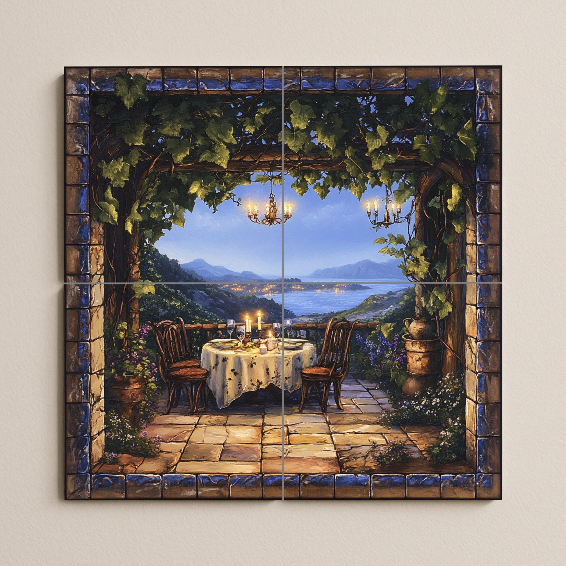 Terraza Romantic — Sea & Coastal Art · Ceramic Tile Mural