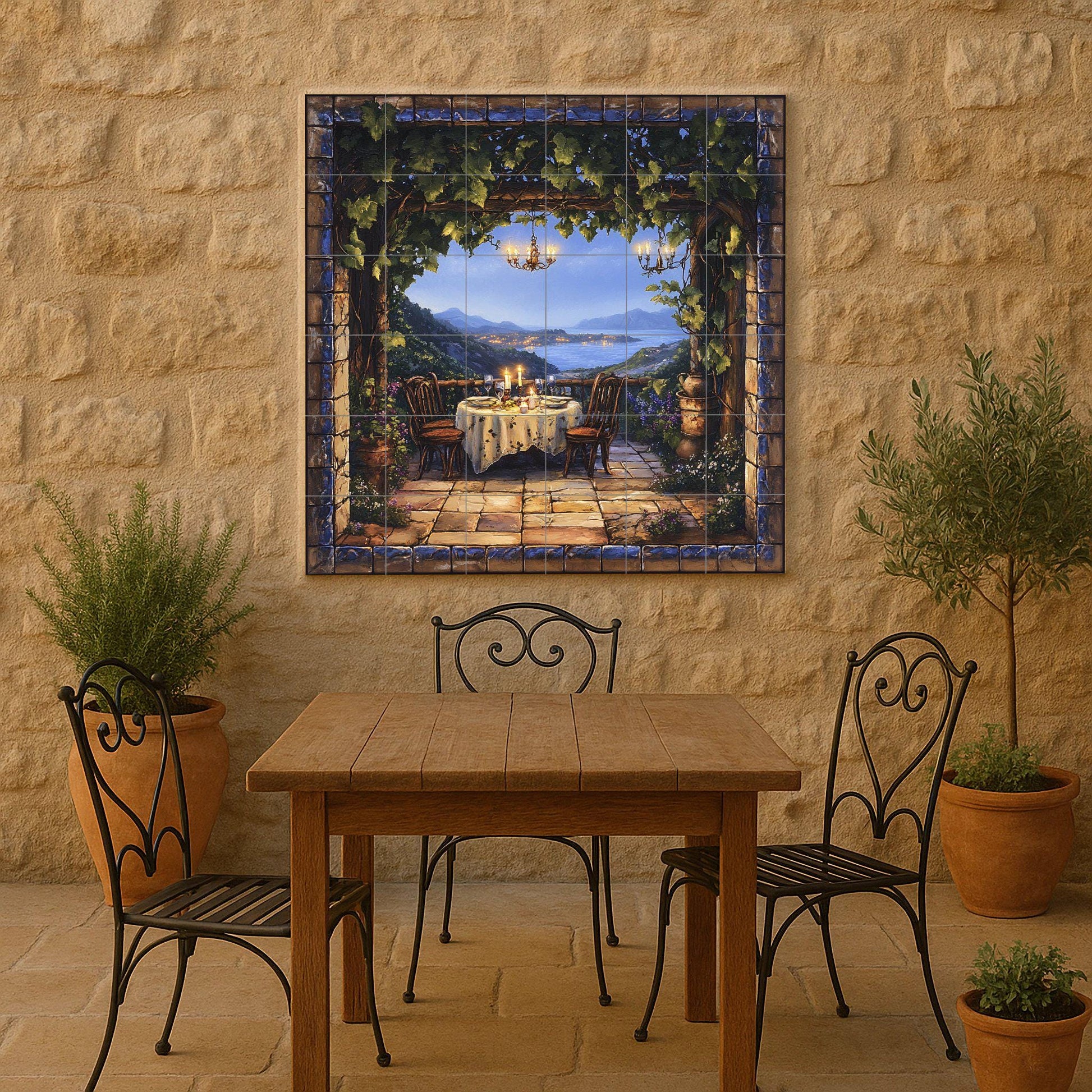 Terraza Romantic — Sea & Coastal Art · Ceramic Tile Mural