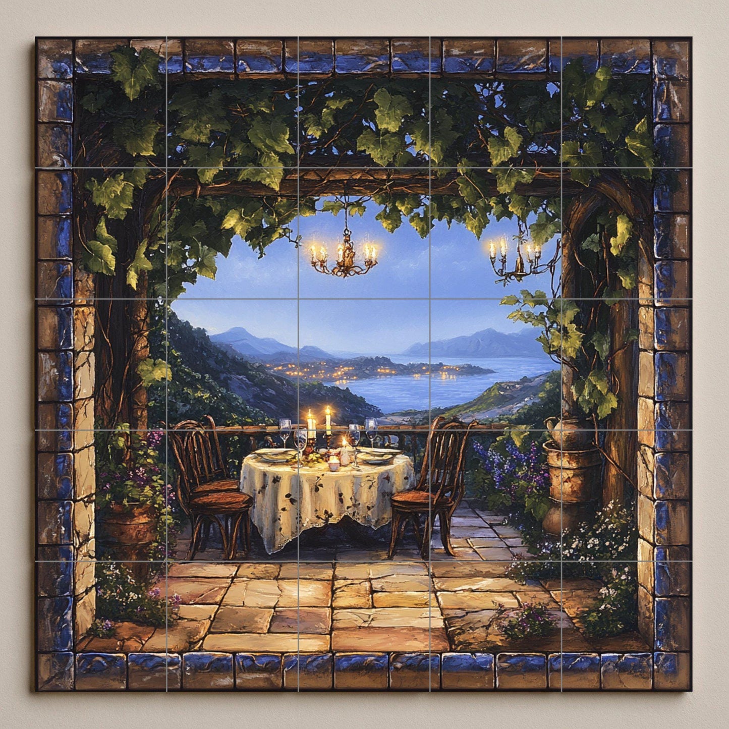 Terraza Romantic — Sea & Coastal Art · Ceramic Tile Mural