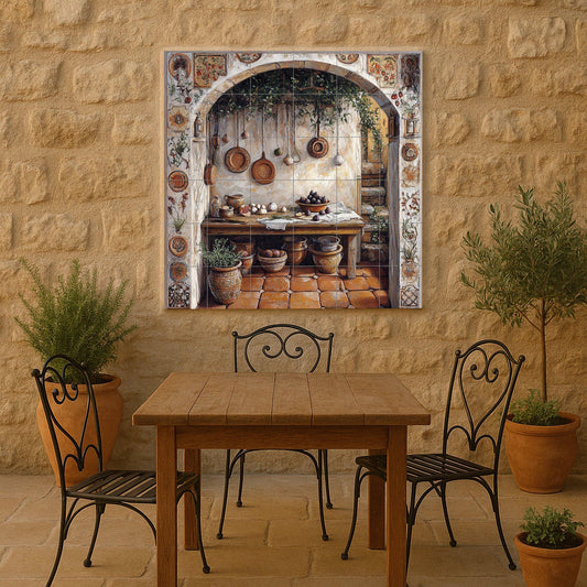 For Kitchen Rustic — Countryside Kitchen Art · Tile Wall Art