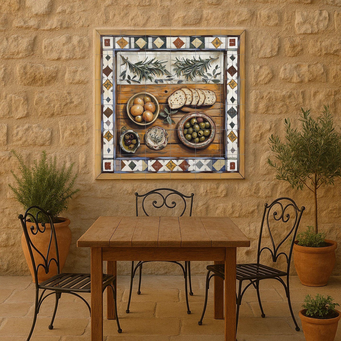 Rustic mediterránea — Culinary Wall Décor · Tile Wall Art