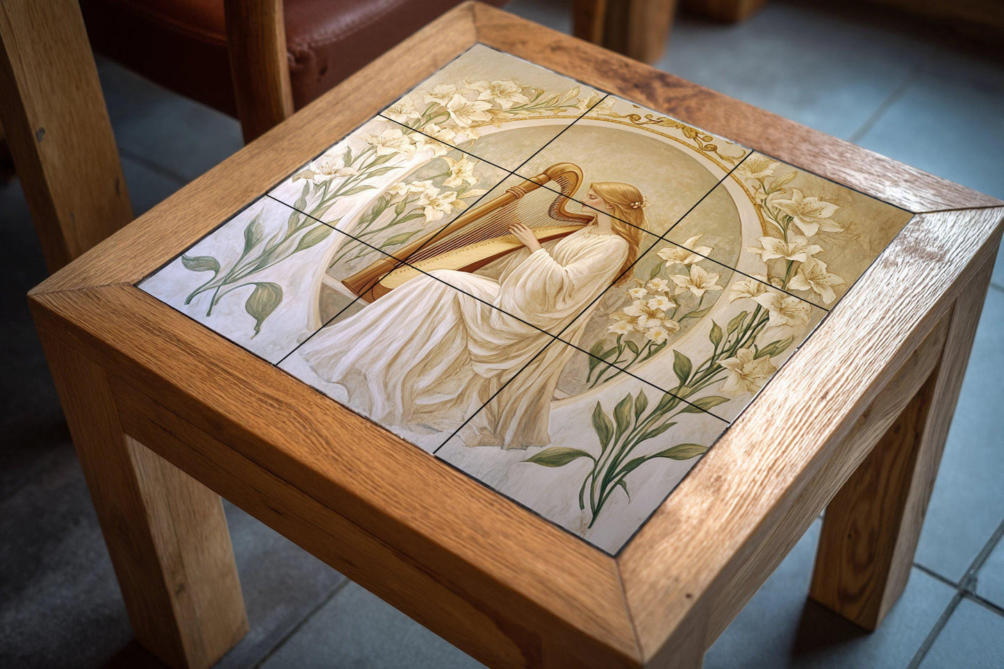 Jugendstil — Fliesen-Wandbild aus Keramik · Garten- & Natur-Dekor