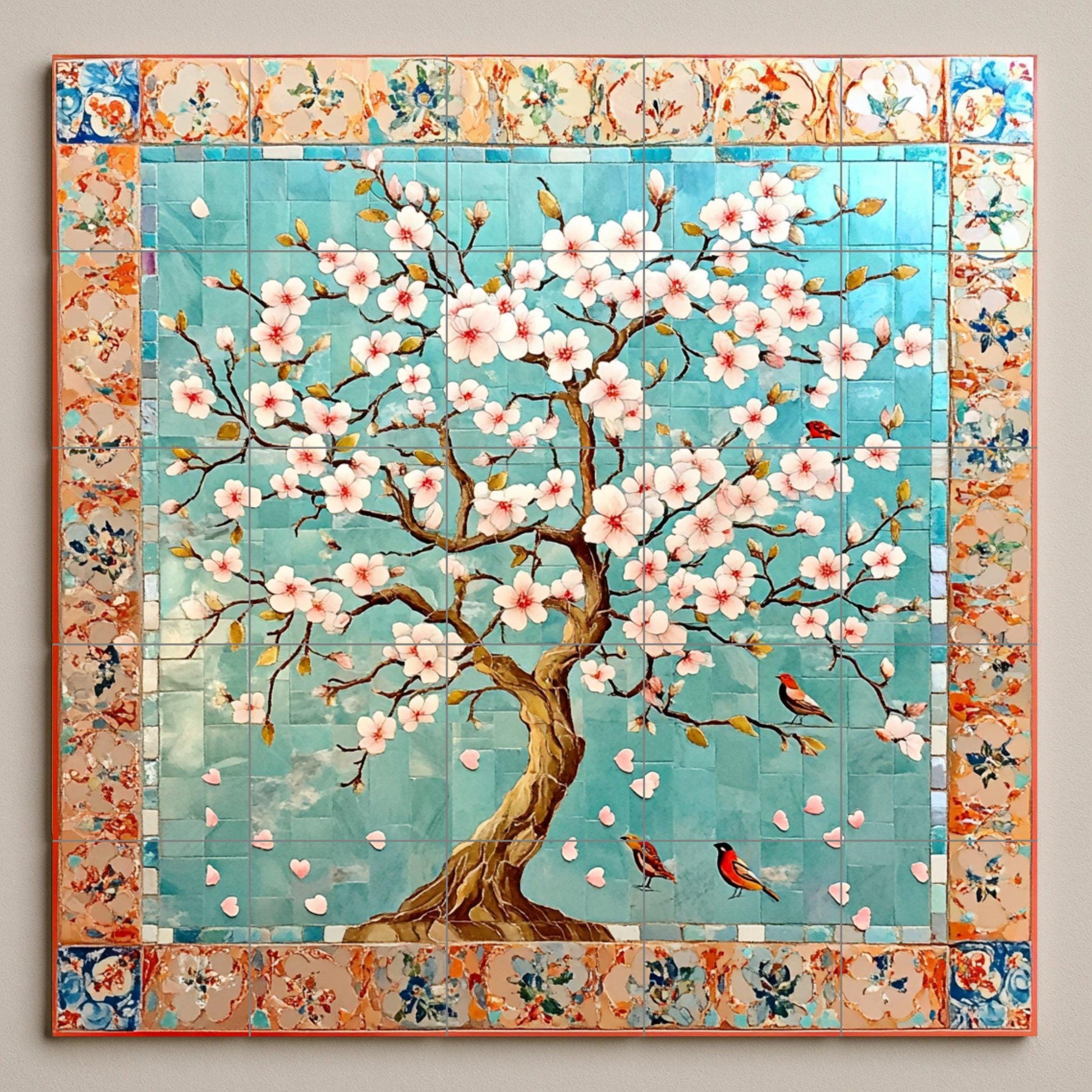 Fiori di cerezo — Murale in Piastrelle di Ceramica · Fiori e Paesaggi